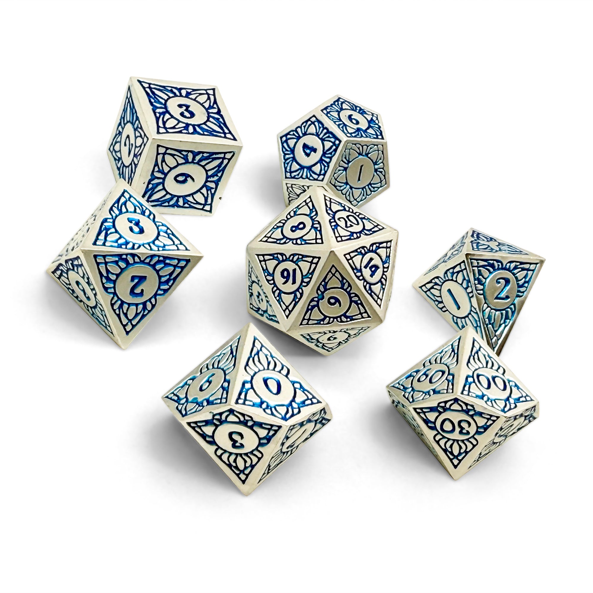 Sylvan Weaver - Moonspire - Metal Dice Set-Metal - Zinc Alloy Dice-Norse Foundry-Norse Foundry-dungeons & dragons-d&d dice set-rpg dice set-d20-metal dice set-d&d-perfect for tabletop rpgs