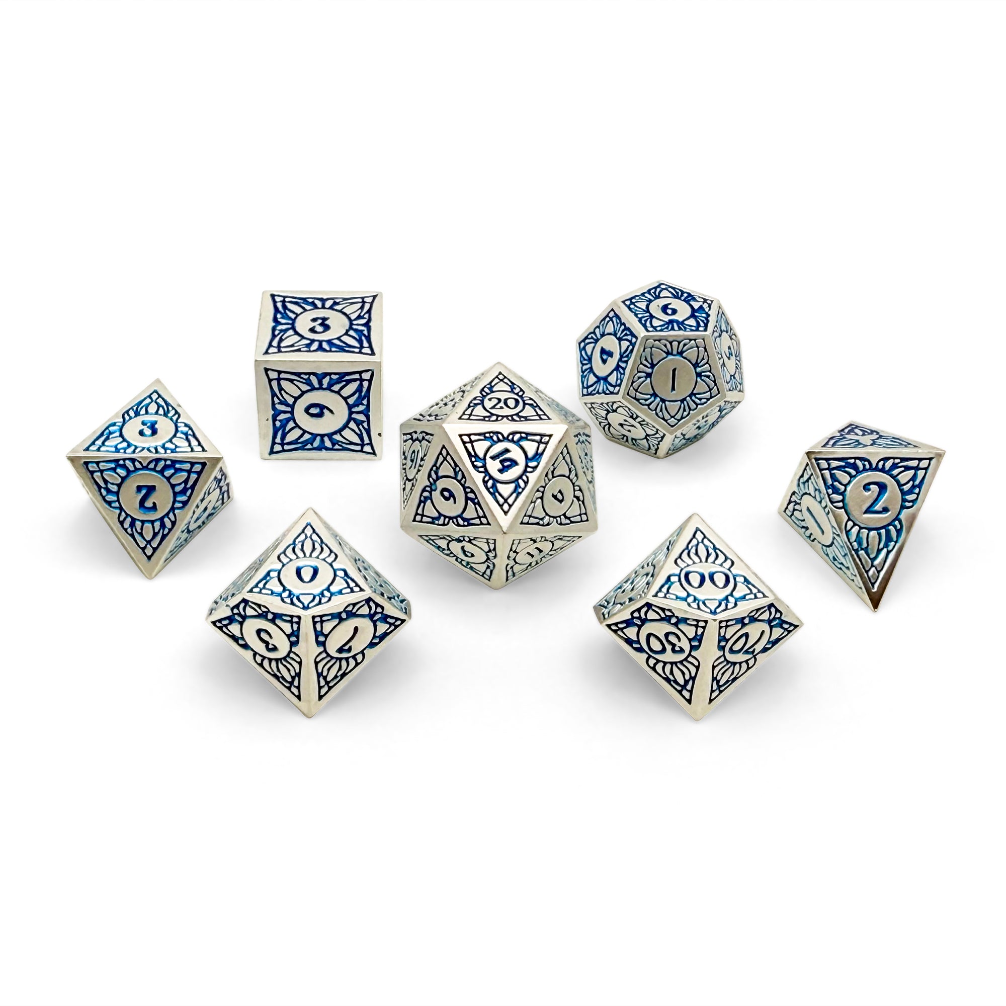 Sylvan Weaver - Moonspire - Metal Dice Set-Metal - Zinc Alloy Dice-Norse Foundry-Norse Foundry-dungeons & dragons-d&d dice set-rpg dice set-d20-metal dice set-d&d-perfect for tabletop rpgs