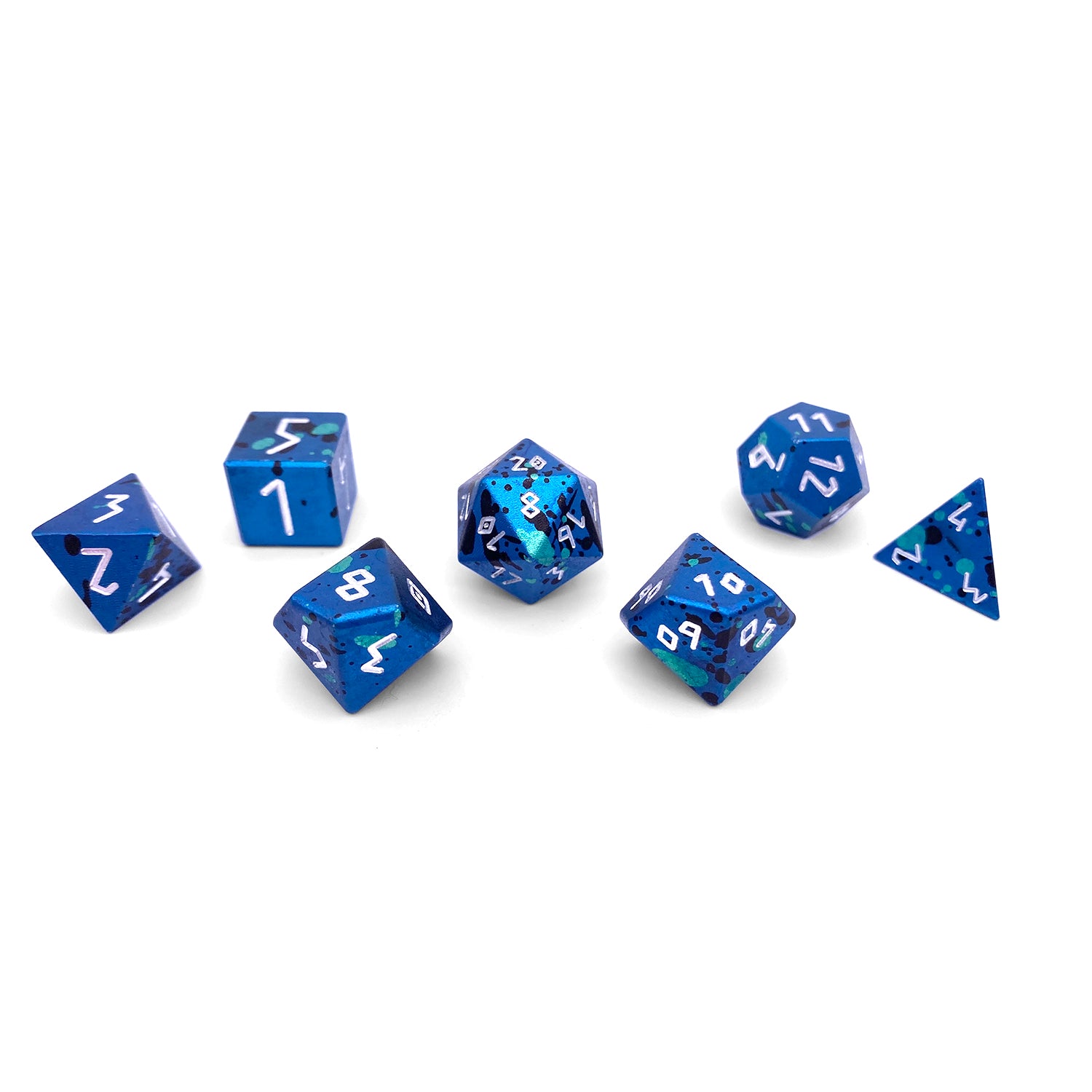The Mystery Die - 7 Piece RPG Set 6063 Aluminum Wondrous Dice-Wondrous Dice | Set of 7-Norse Foundry-Norse Foundry-aluminum dice-dungeons & dragons-d&d dice set-rpg dice set-aluminum d&d dice set-d&d-lightweight-perfect for tabletop rpgs
