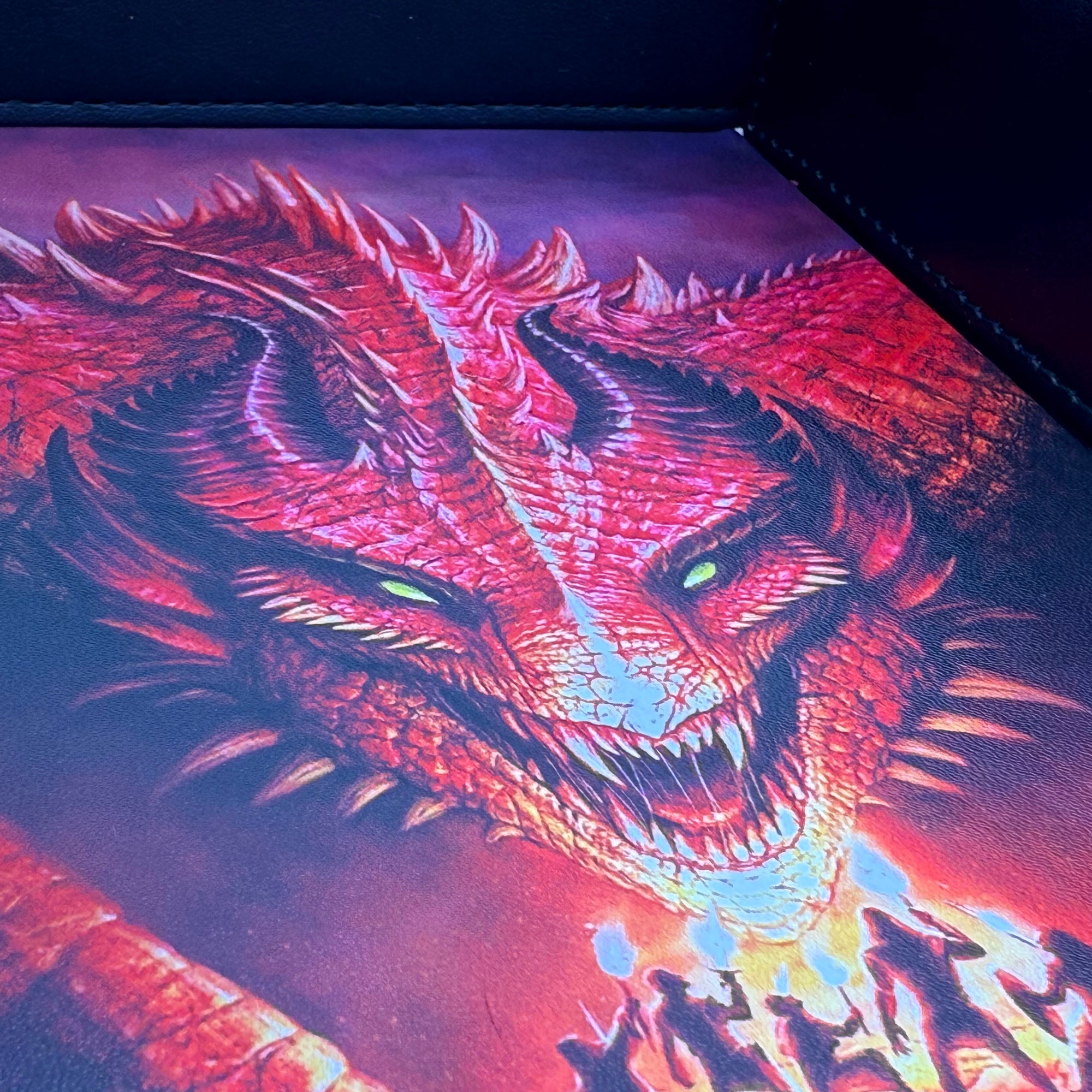 Tray of Folding™ Magnetic - Blood Dragon by Crystal Sully-Crystal Sully Dice Tray-Norse Foundry -Dice Tray-D&D Dice Tray-D&D Dice Tray-D&D Accessories-D&D Dice Storage-Collection Item
