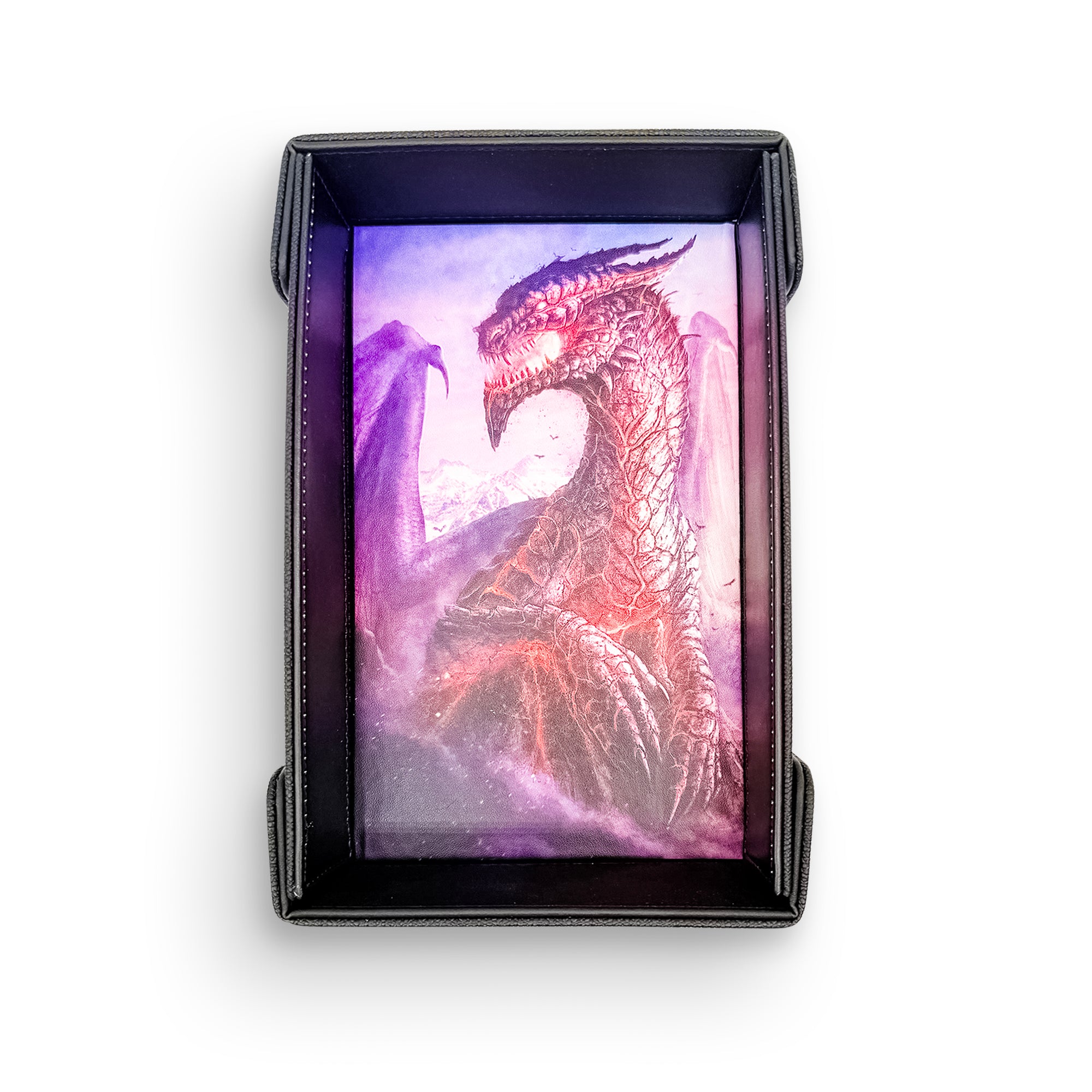 Tray of Folding™ Magnetic - Vulcan the Terrible by Crystal Sully-Crystal Sully Dice Tray-Norse Foundry -Dice Tray-D&D Dice Tray-D&D Dice Tray-D&D Accessories-D&D Dice Storage-Collection Item