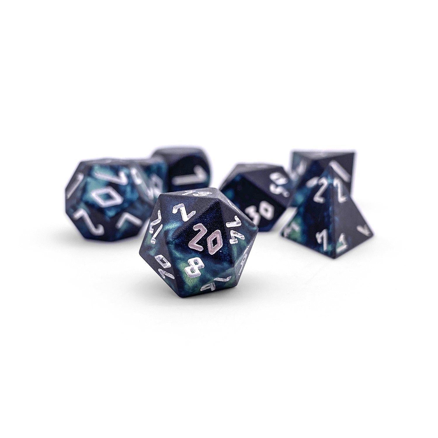 Trolls Blood ™ Wondrous Pebble™ Dice - 10mm 6063 Aircraft Grade Aluminum Mini-Aluminum Dice-Norse Foundry-Norse Foundry-aluminum dice-dungeons & dragons-d&d dice set-rpg dice set-aluminum d&d dice set-d&d-mini-lightweight-perfect for tabletop rpgs