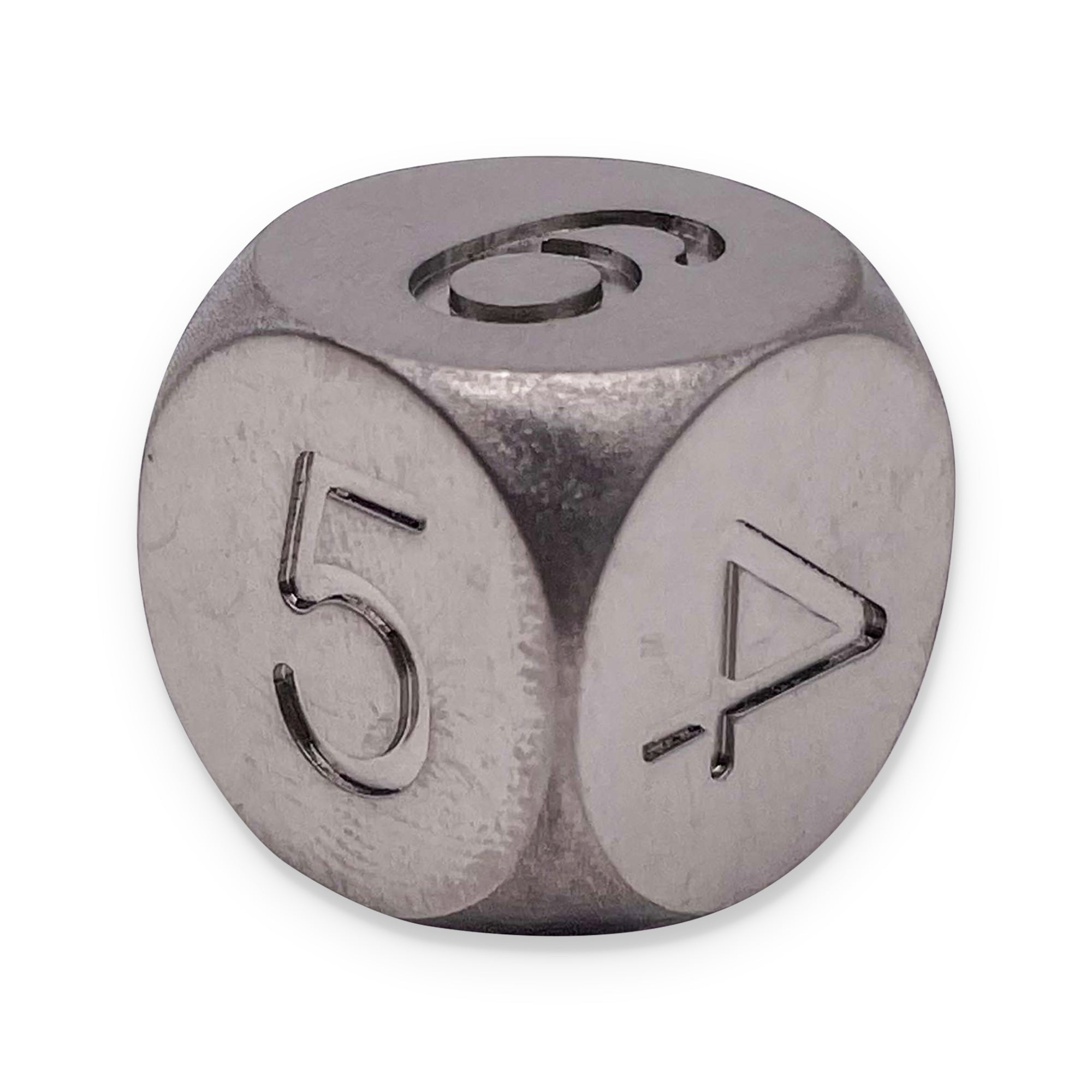 True Metal 16mm D6 - Tungsten-Metal Dice-Norse Foundry-Norse Foundry-dungeons & dragons-d&d dice-rpg d6-metal d6-d&d-d6-luxury dice-perfect for tabletop rpgs