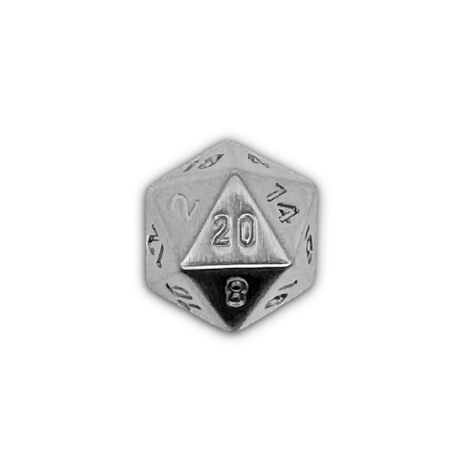 Tungsten - Single D20 True Metal Dice-Metal Dice-Norse Foundry-Norse Foundry-dungeons & dragons-d&d dice-rpg d20-metal d20-d&d-d20-luxury dice-perfect for tabletop rpgs