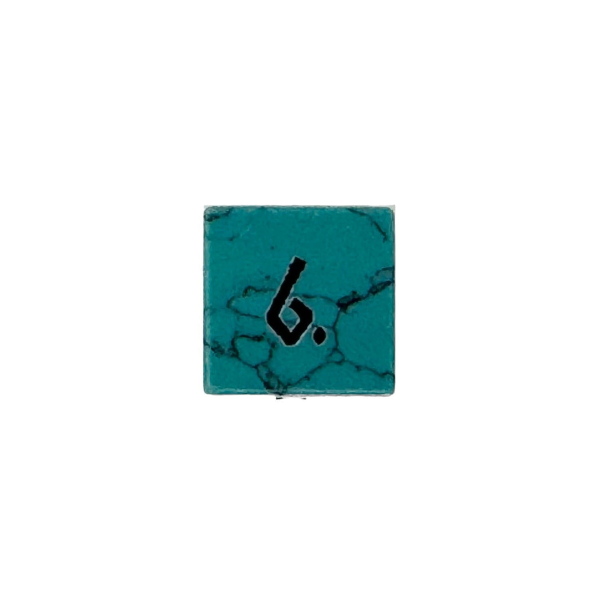 Turquoise - Single D6 Gemstone Dice-Norse Foundry-Norse Foundry-dungeons & dragons-d&d dice-rpg d6-gemstone d6-d&d-d6-perfect for tabletop rpgs