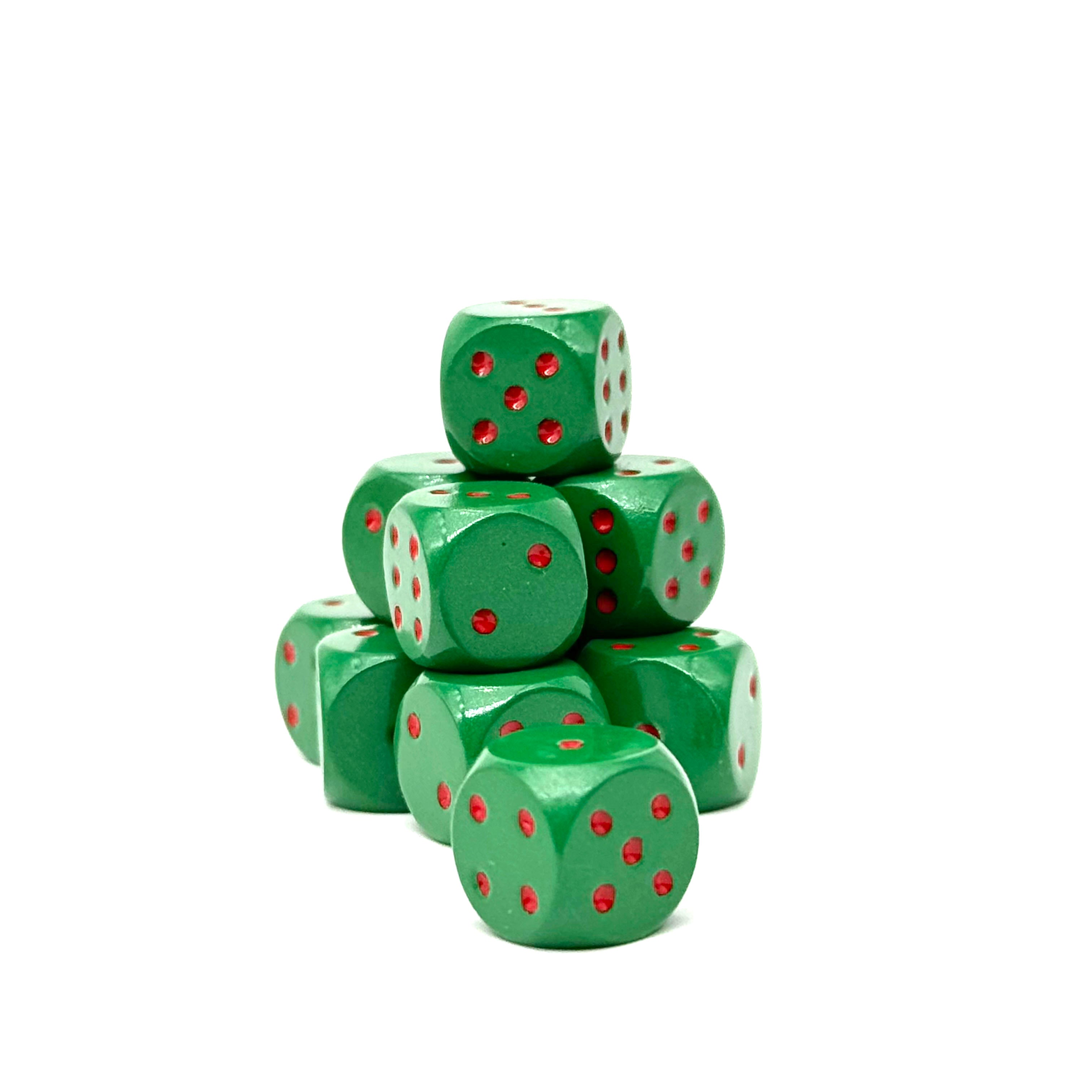 Warpips: Green - 10 - 12mm D6-Norse Foundry-Norse Foundry-dungeons & dragons-d&d dice-rpg d6-metal d6-d&d-d6-warpips-pips-perfect for tabletop rpgs