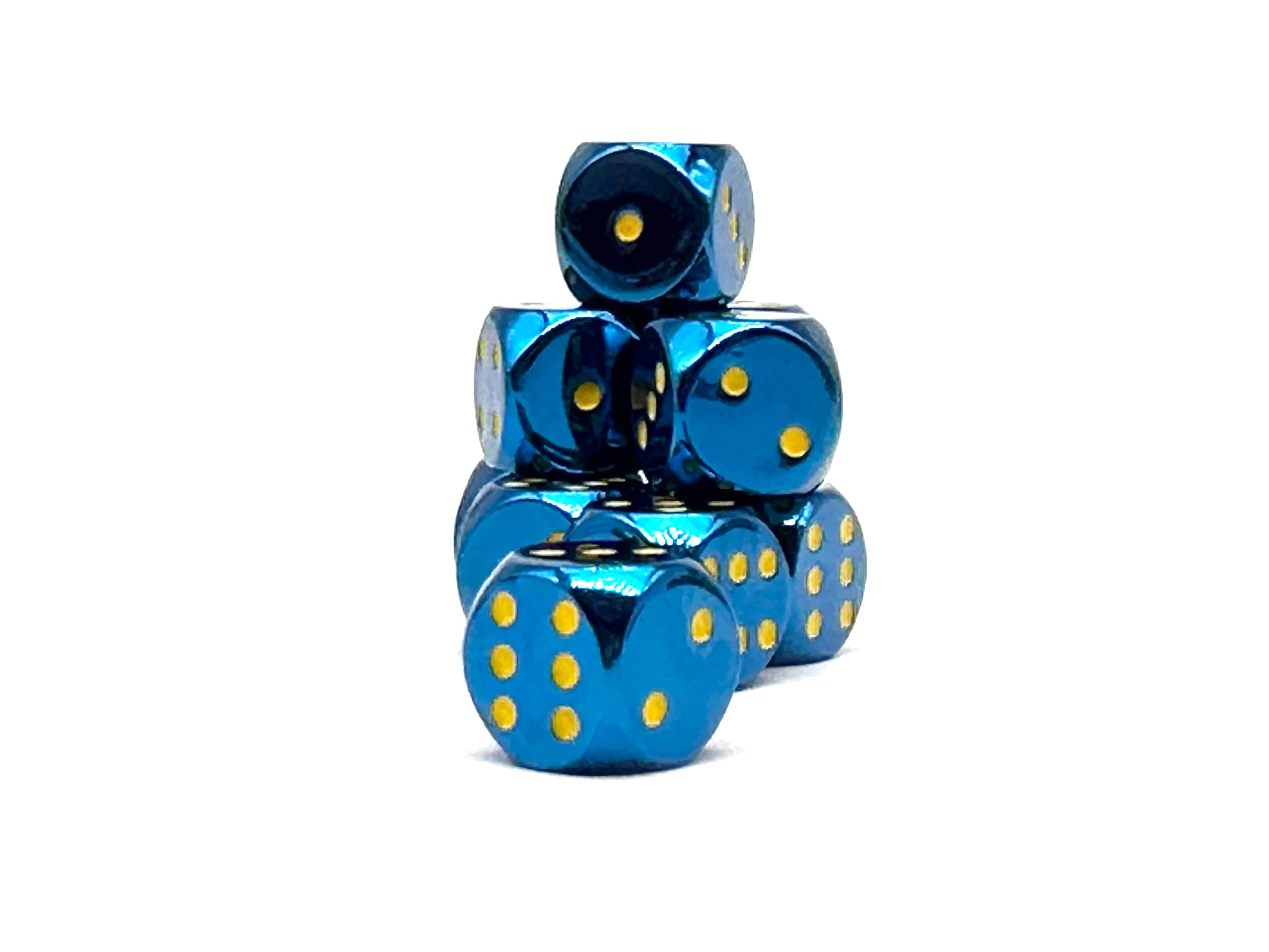 Warpips: Lightning Bolt - 10 - 12mm D6-Zinc Alloy Dice-Norse Foundry-Norse Foundry-dungeons & dragons-d&d dice-rpg d6-metal d6-d&d-d6-warpips-pips-perfect for tabletop rpgs