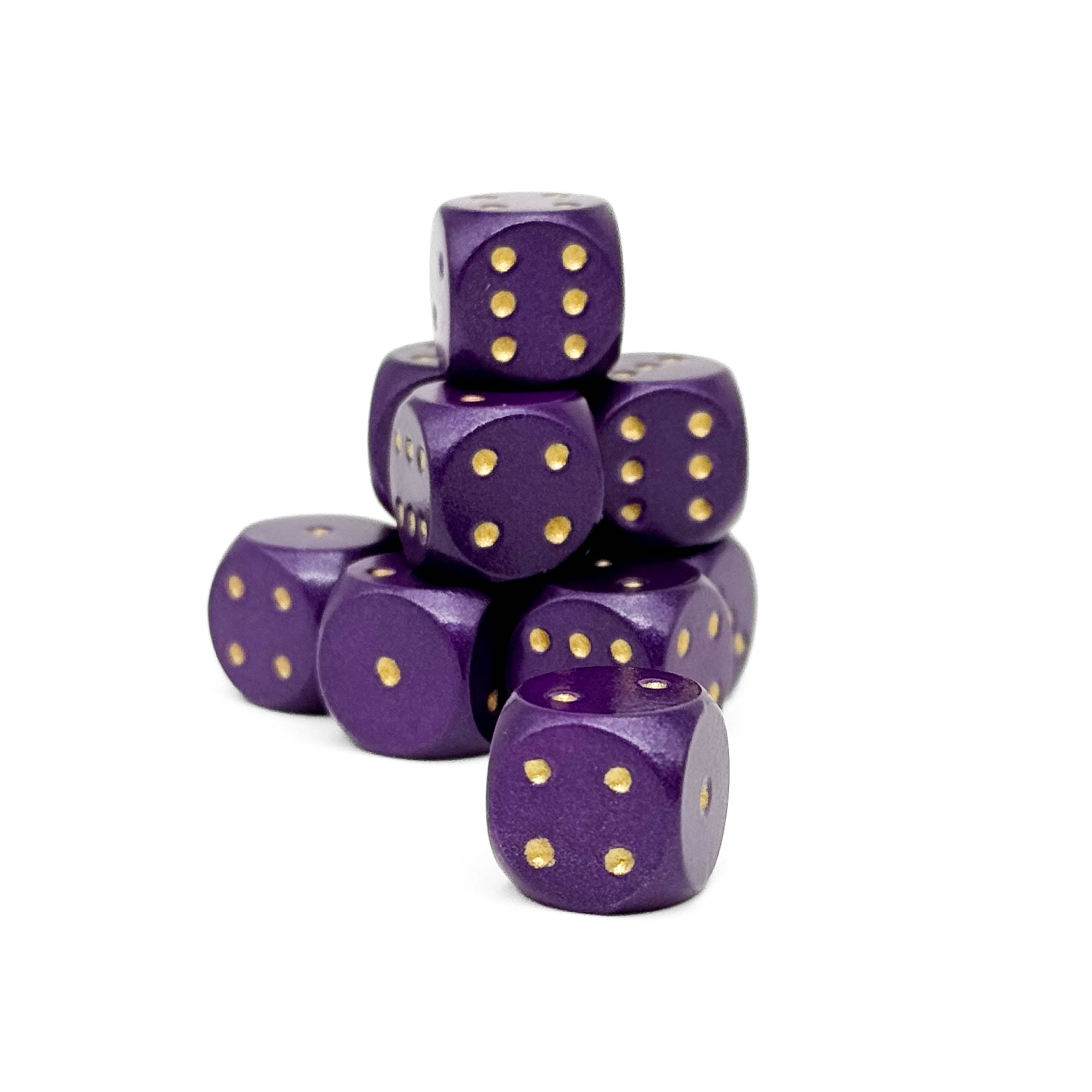 Warpips: Purple - 10 - 12mm D6-Norse Foundry-Norse Foundry-dungeons & dragons-d&d dice-rpg d6-metal d6-d&d-d6-warpips-pips-perfect for tabletop rpgs