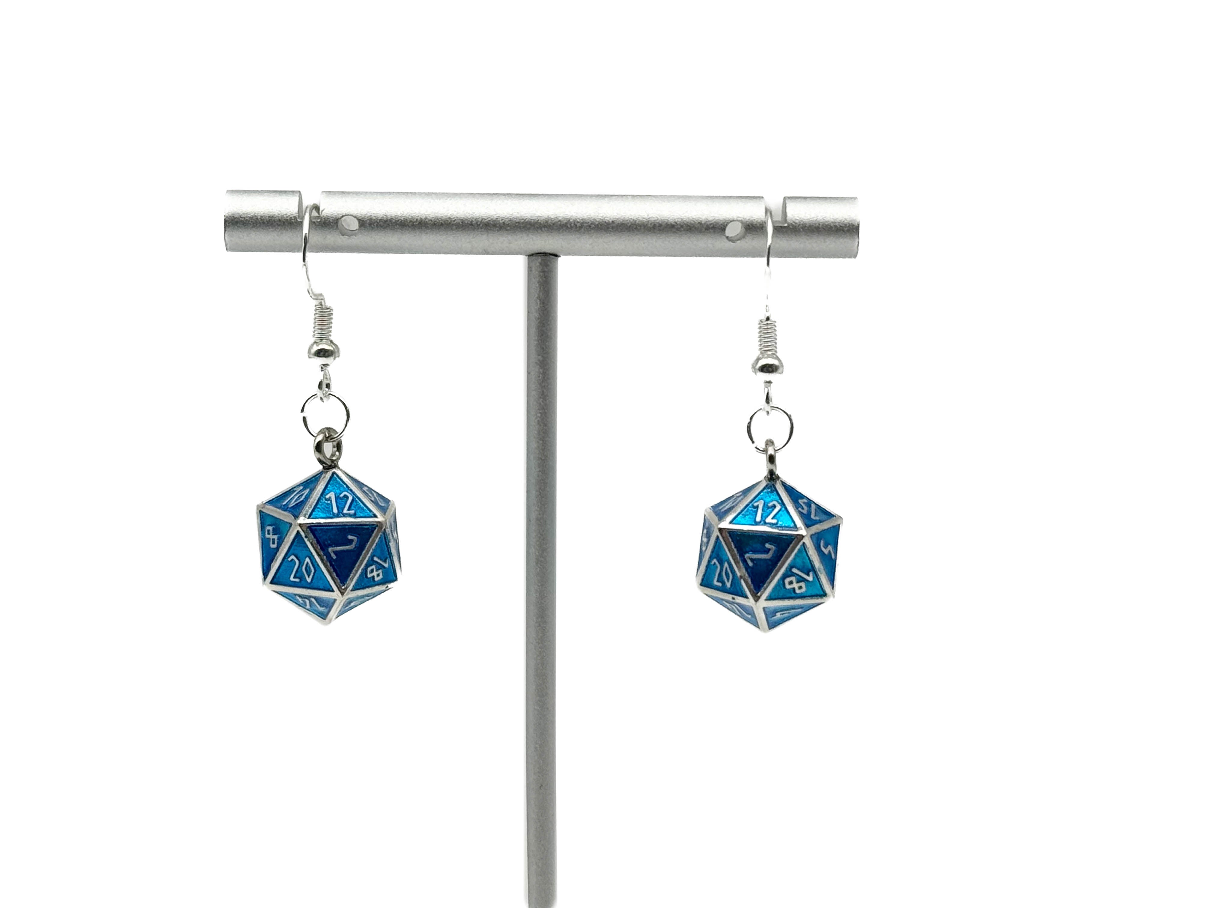 Witches Fire - Ioun Stone D20 Dice Earrings by Norse Foundry-Earrings-Norse Foundry-dungeons and dragons-d&d-dungeons & dragons-earrings-dnd accessories-dice earrings- d20 earrings