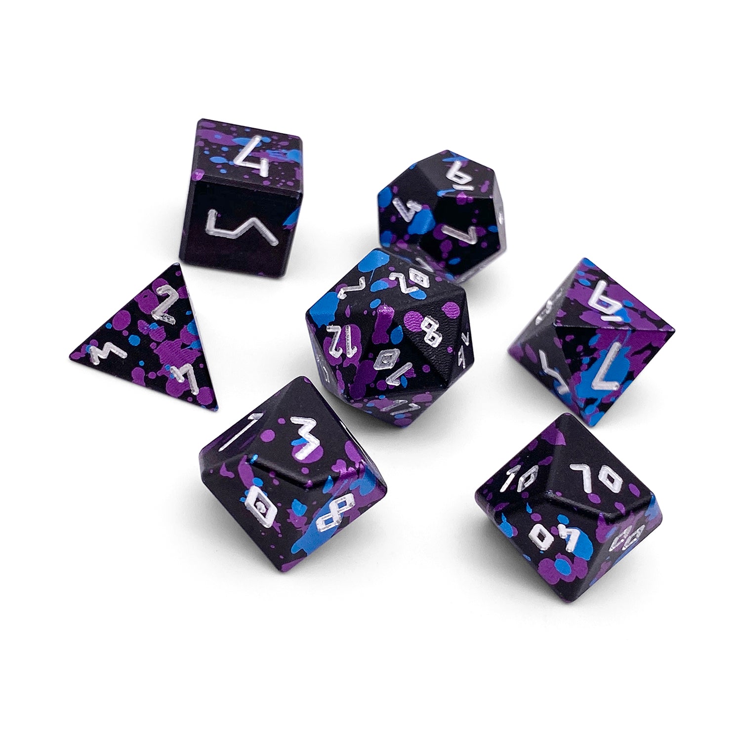 Wizard Apprentice - 7 Piece RPG Set 6063 Aluminum Wondrous Dice-Aluminum Dice-Norse Foundry-Norse Foundry-aluminum dice-dungeons & dragons-d&d dice set-rpg dice set-aluminum d&d dice set-d&d-lightweight-perfect for tabletop rpgs