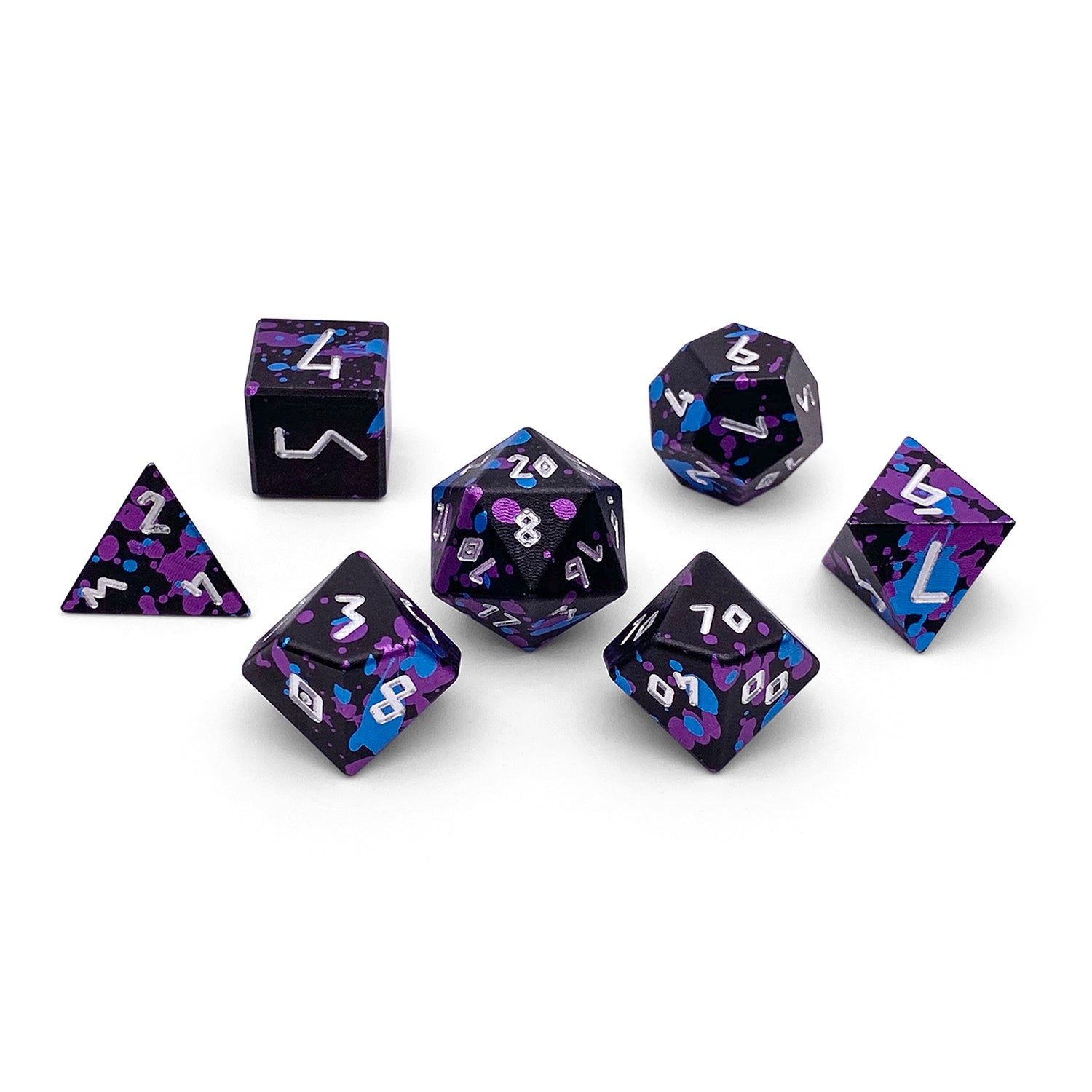 Wizard Apprentice - 7 Piece RPG Set 6063 Aluminum Wondrous Dice-Aluminum Dice-Norse Foundry-Norse Foundry-aluminum dice-dungeons & dragons-d&d dice set-rpg dice set-aluminum d&d dice set-d&d-lightweight-perfect for tabletop rpgs