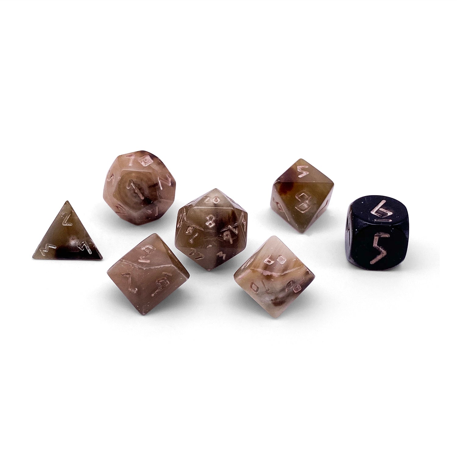 Yak Horn RPG Dice Set by Norse Foundry-Bone Dice-Norse Foundry-Norse Foundry-bone dice set-dungeons & dragons-d&d dice set-rpg dice set-bone dice set-d&d-perfect for tabletop rpgs