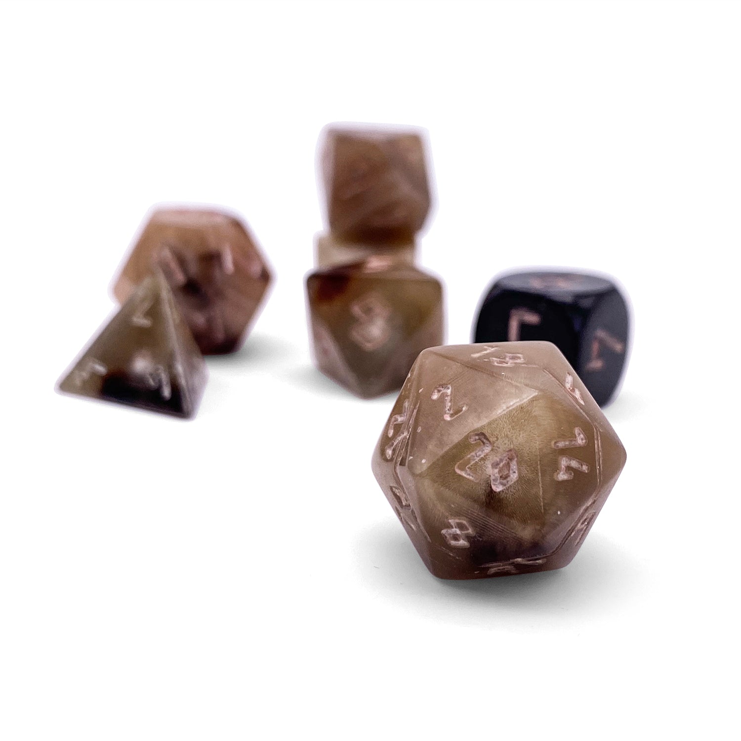 Yak Horn RPG Dice Set by Norse Foundry-Bone Dice-Norse Foundry-Norse Foundry-bone dice set-dungeons & dragons-d&d dice set-rpg dice set-bone dice set-d&d-perfect for tabletop rpgs