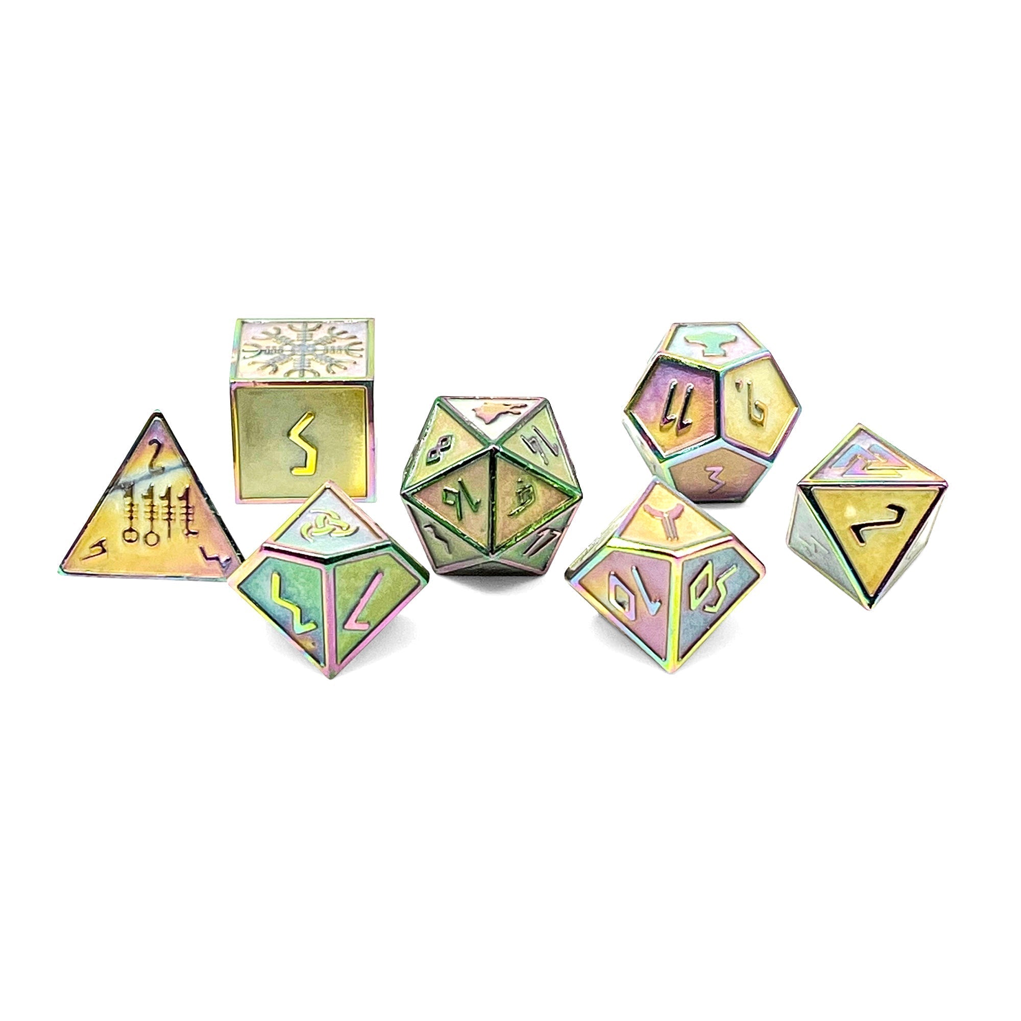 Yggdrasil - Norse Themed Metal Dice Set-Zinc Alloy Dice-Norse Foundry-Dungeons and Dragons-D&D Dice-D20-Metal Dice Set-DND-DND Metal Dice Set-Perfect for Tabletop RPGs