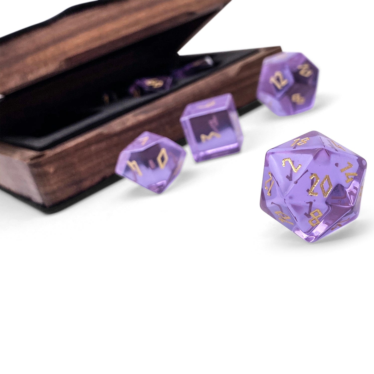 Zircon Alexandrite - 7 Piece RPG Set Zircon Glass Dice-Glass Dice-Norse Foundry-Norse Foundry-zircon glass dice-dungeons & dragons-d&d dice set-rpg dice set-glass dice set-d&d-perfect for tabletop rpgs