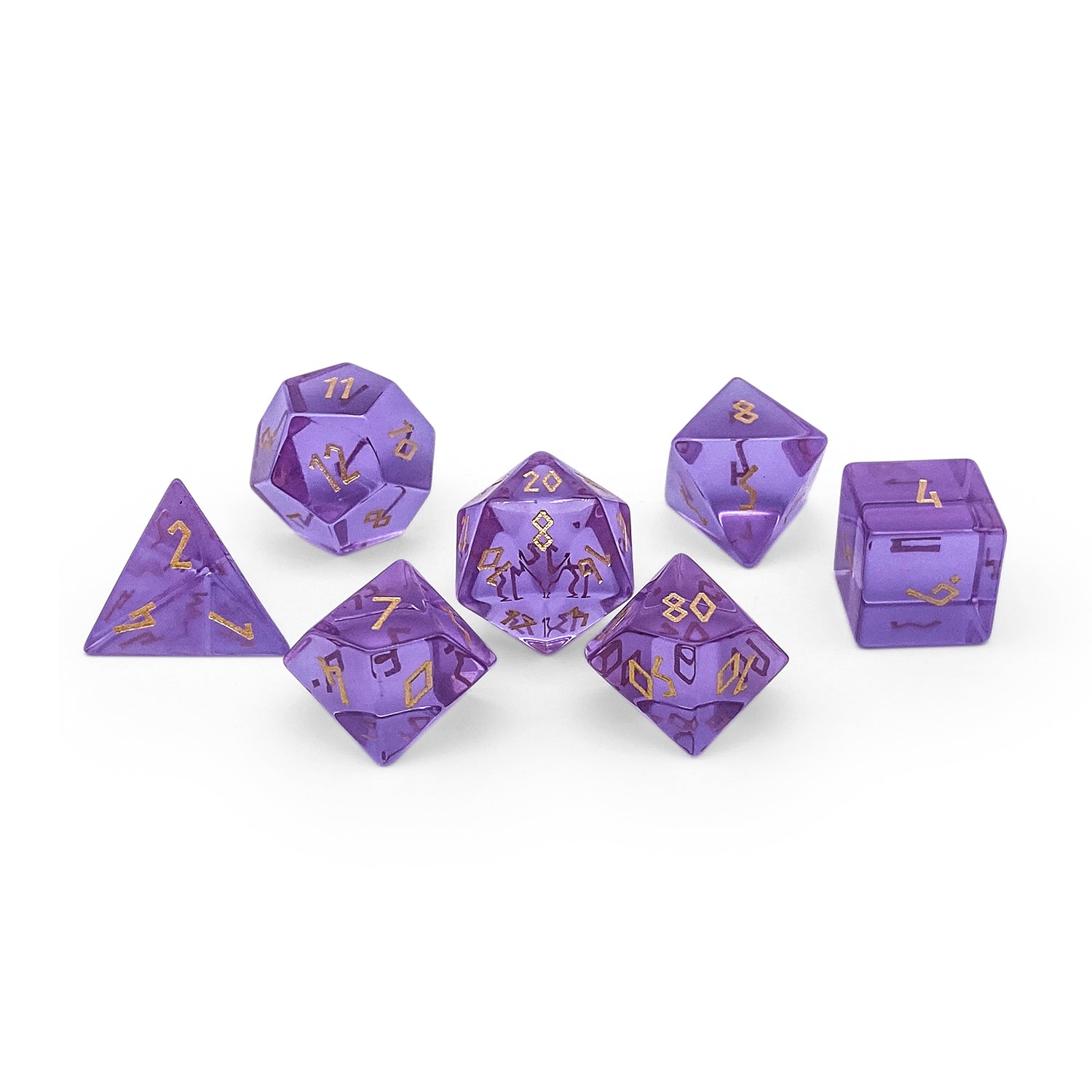 Zircon Alexandrite - 7 Piece RPG Set Zircon Glass Dice-Glass Dice-Norse Foundry-Norse Foundry-zircon glass dice-dungeons & dragons-d&d dice set-rpg dice set-glass dice set-d&d-perfect for tabletop rpgs