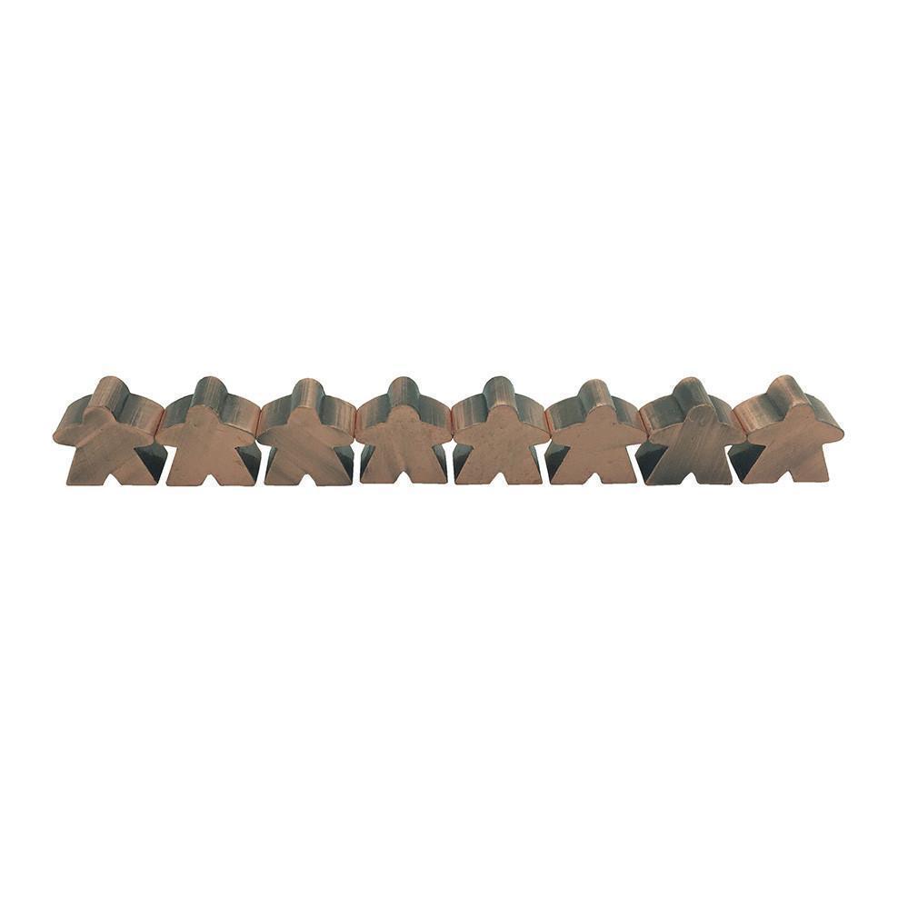 8 Pack of Antique Copper Metal Meeples by Norse Foundry-Accessories-Norse Foundry-DND Dice-Polyhedral Dice-D20-Metal Dice-Precision Dice-Luxury Dice-Dungeons and Dragons-D&D-