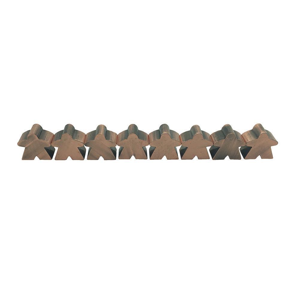 8 Pack of Antique Copper Metal Meeples by Norse Foundry
