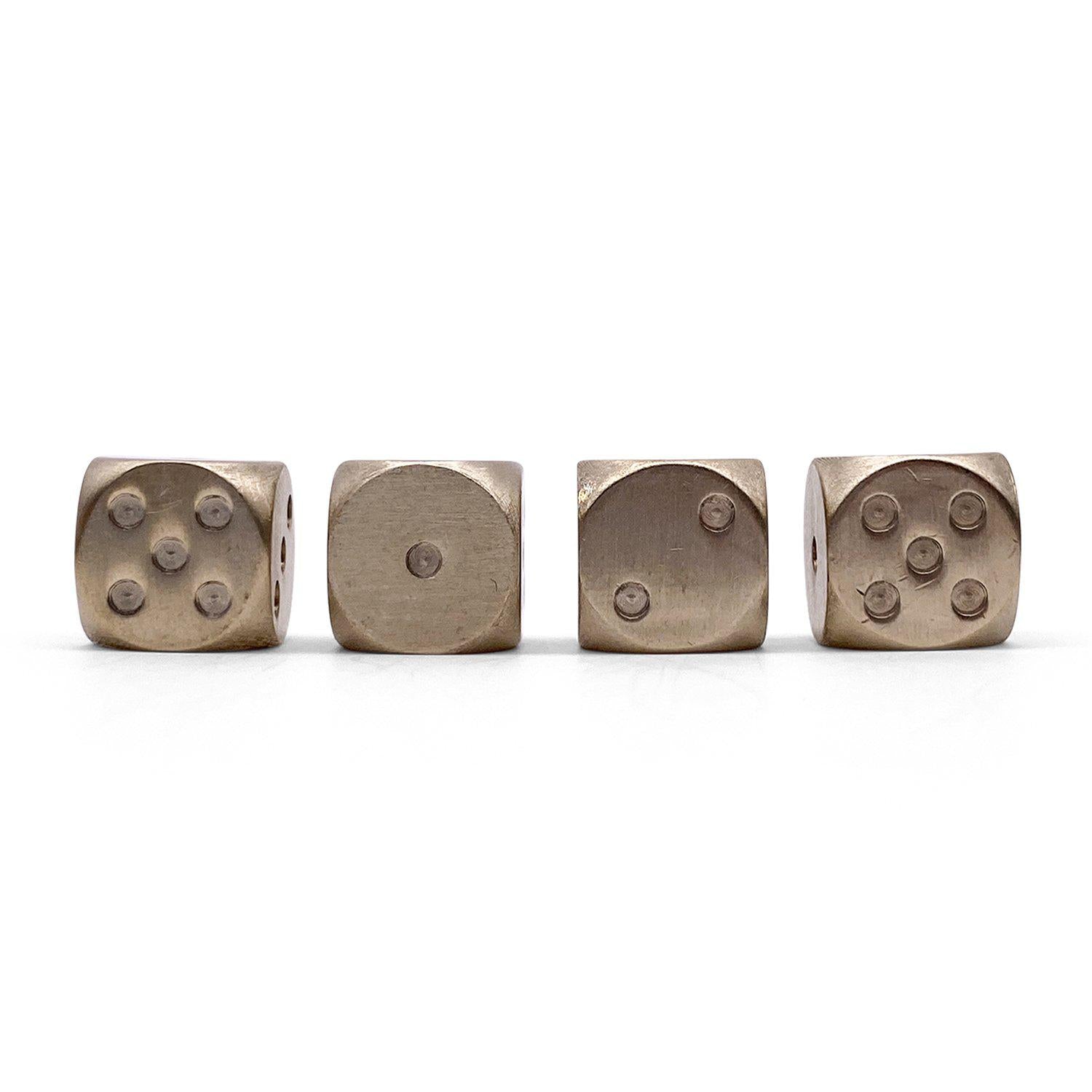 Brass - 12mm D6 Pips True Metal Dice-Metal Dice-Norse Foundry-Norse Foundry-dungeons & dragons-d&d dice-rpg d6-metal d6-d&d-d6-warpips-pips-luxury dice-perfect for tabletop rpgs
