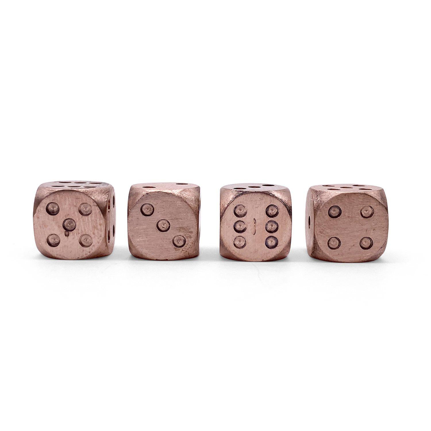 Copper - 12mm D6 Pips True Metal Dice-Metal Dice-Norse Foundry-Norse Foundry-dungeons & dragons-d&d dice-rpg d6-metal d6-d&d-d6-warpips-pips-luxury dice-perfect for tabletop rpgs