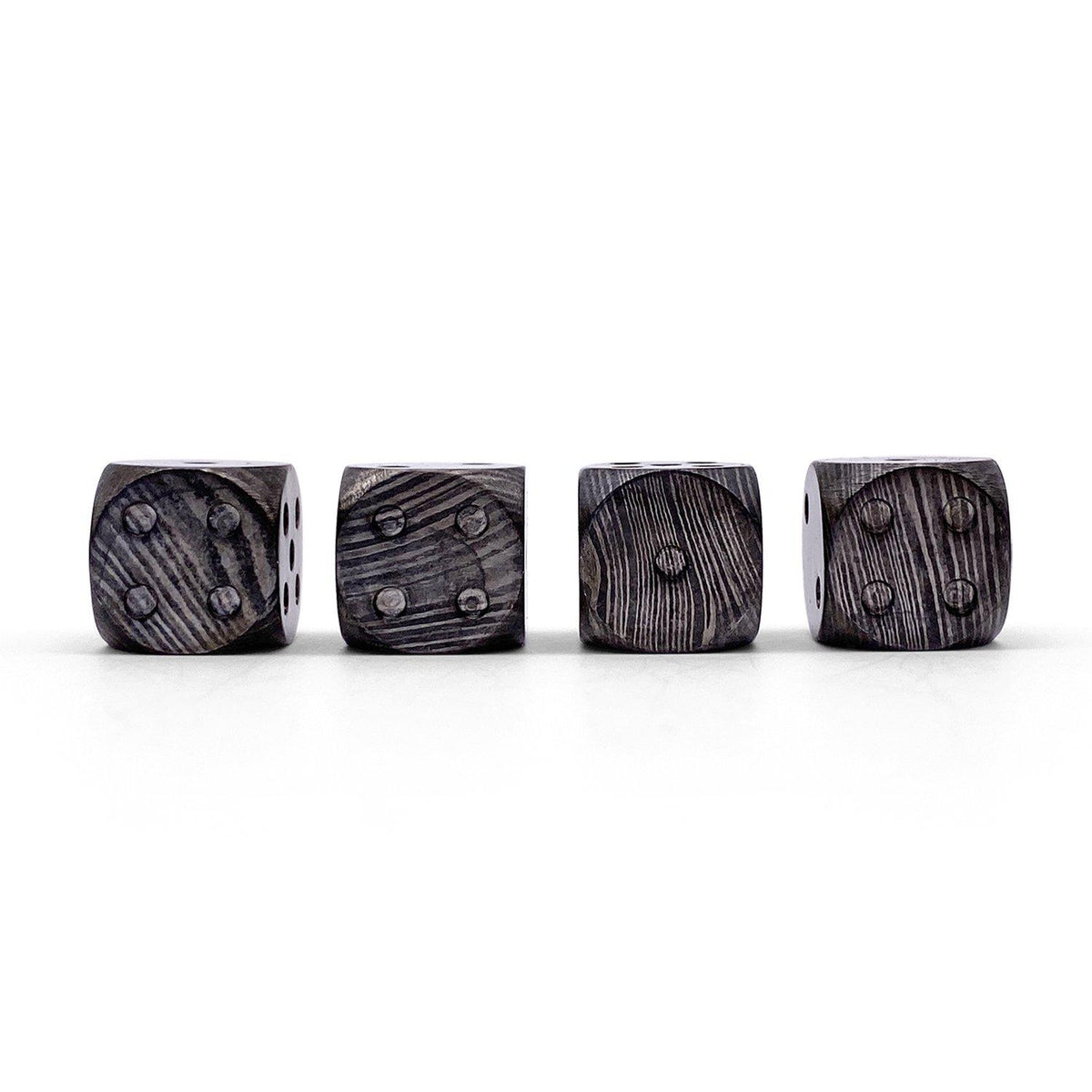 Damascus Steel - 12mm D6 Pips True Metal Dice-Metal Dice-Norse Foundry-Norse Foundry-dungeons & dragons-d&d dice-rpg d6-metal d6-d&d-d6-warpips-pips-luxury dice-perfect for tabletop rpgs