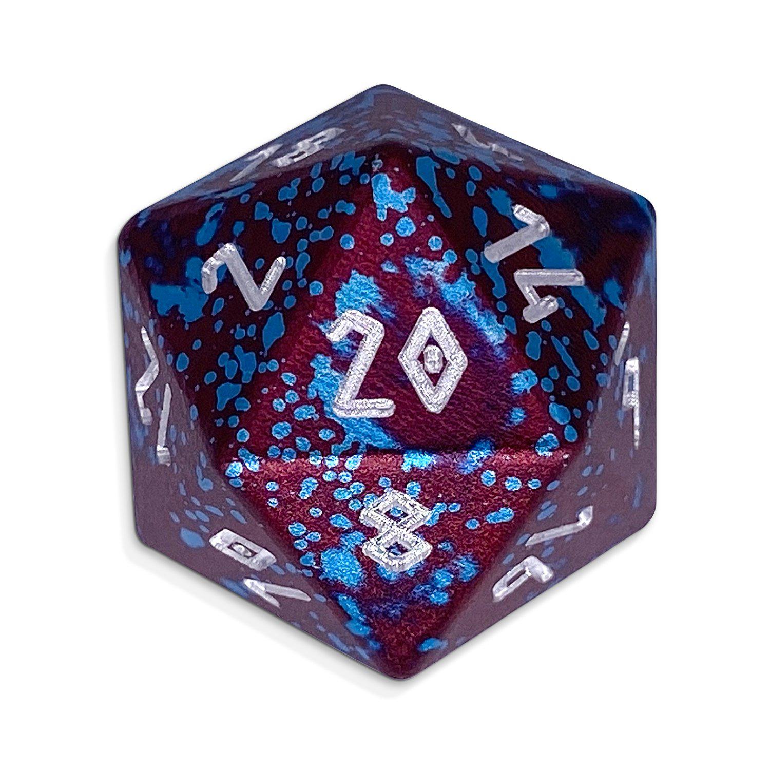 Single Wondrous Dice® D20 in Faerie Dragon by Norse Foundry 6063 Aircraft Grade Aluminum-Dice-Norse Foundry-Norse Foundry-aluminum dice-dungeons & dragons-d&d-rpg dice-aluminum d&d-lightweight-perfect for tabletop rpgs