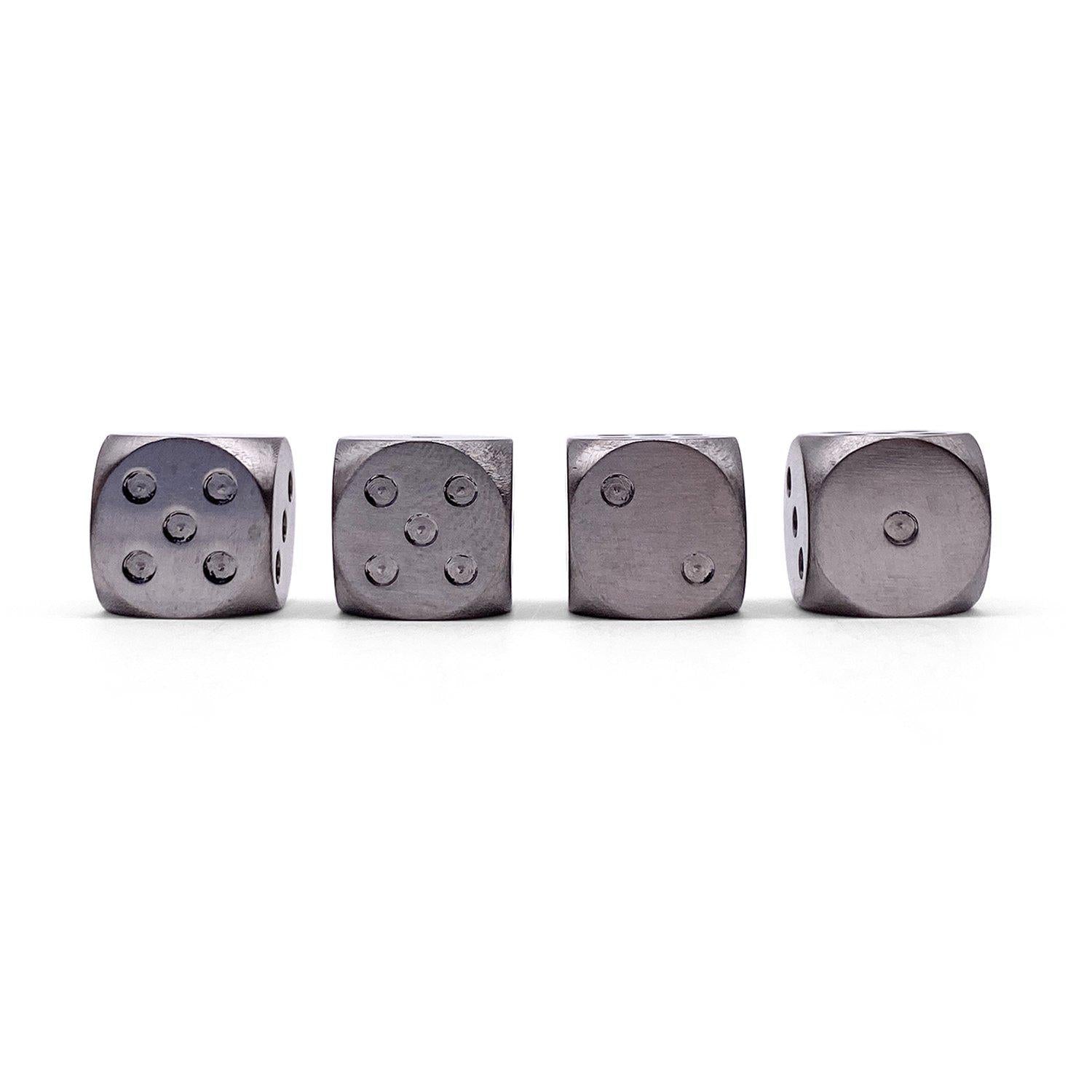 Titanium - 12mm D6 Pips True Metal Dice-Metal Dice-Norse Foundry-Norse Foundry-dungeons & dragons-d&d dice-rpg d6-metal d6-d&d-d6-warpips-pips-luxury dice-perfect for tabletop rpgs