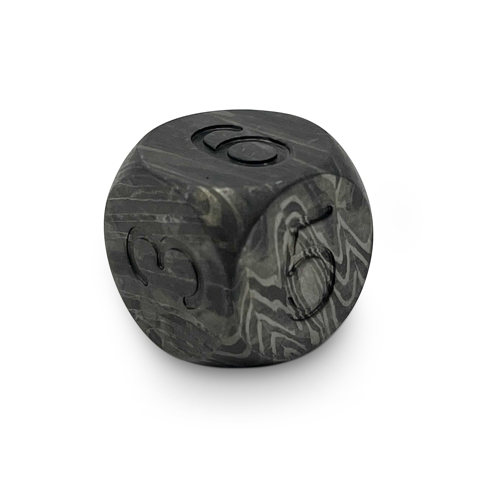 True Metal 16mm D6 - Damascus Steel-Metal Dice-Norse Foundry-Norse Foundry-dungeons & dragons-d&d dice-rpg d6-metal d6-d&d-d6-luxury dice-perfect for tabletop rpgs