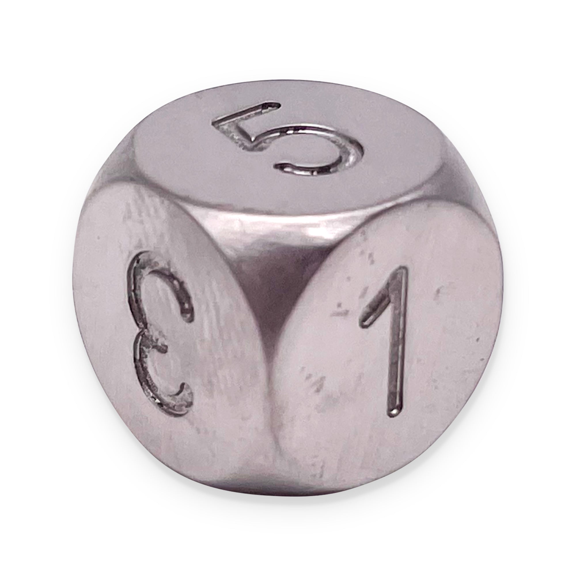 True Metal 16mm D6 - Stainless Steel-Metal Dice-Norse Foundry-Norse Foundry-dungeons & dragons-d&d dice-rpg d6-metal d6-d&d-d6-luxury dice-perfect for tabletop rpgs