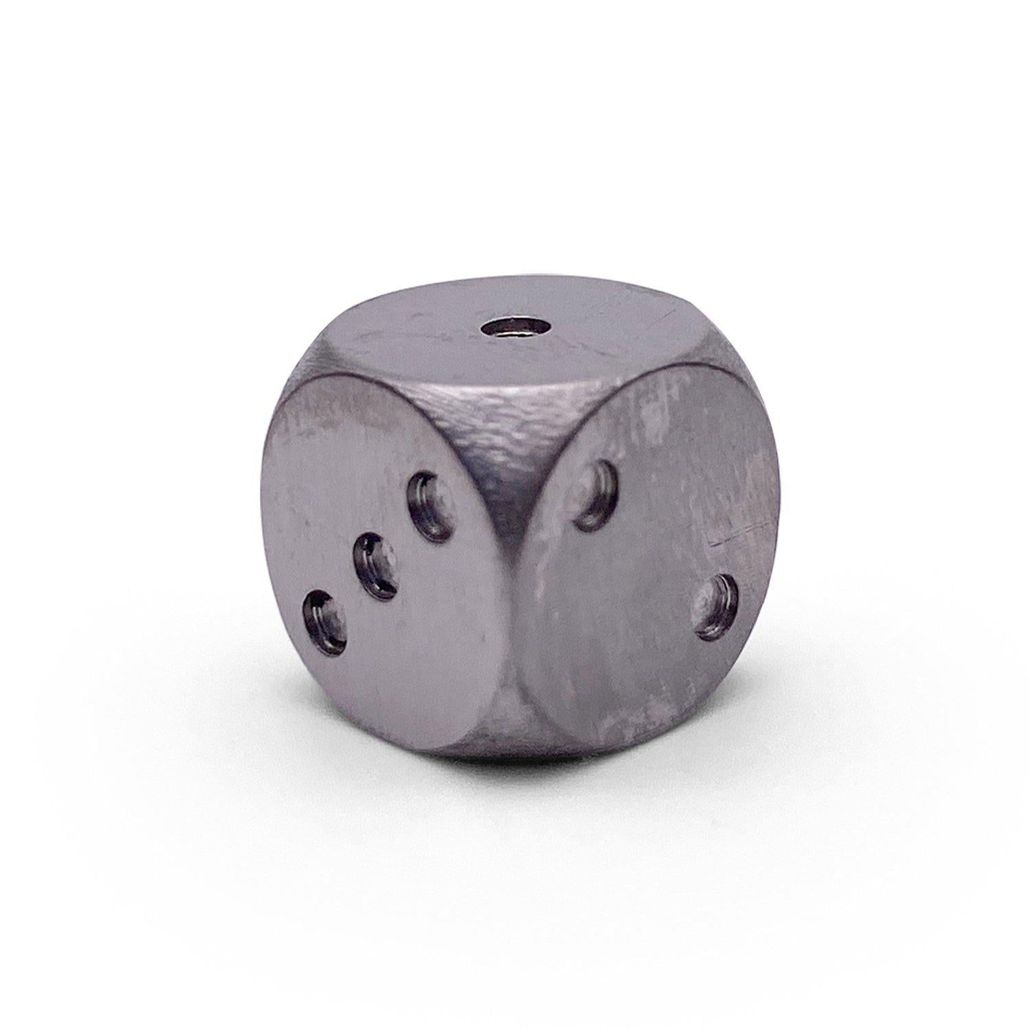 Tungsten - 12mm D6 Pips True Metal Dice-Metal Dice-Norse Foundry-Single-Norse Foundry-dungeons & dragons-d&d dice-rpg d6-metal d6-d&d-d6-warpips-pips-luxury dice-perfect for tabletop rpgs