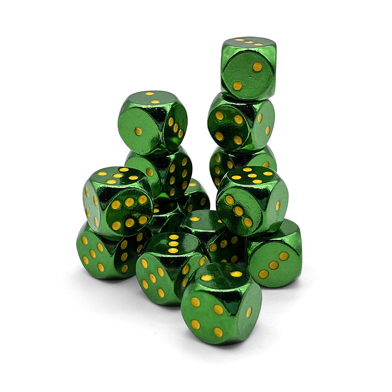 Warpips: Goblin Horde - 10 - 12mm D6-Zinc Alloy Dice-Norse Foundry-Norse Foundry-dungeons & dragons-d&d dice-rpg d6-metal d6-d&d-d6-warpips-pips-perfect for tabletop rpgs