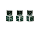 1/+1 & -1/-1 D6 Green Pack of 6 CCG Metal Dice-Alloy Dice-Norse Foundry-Norse Foundry-dungeons & dragons-d&d dice-rpg d6-metal d6-d&d-d6-warpips-pips-perfect for tabletop rpgs