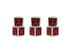 1/+1 & -1/-1 D6 Red Pack of 6 CCG Metal Dice-Alloy Dice-Norse Foundry-Norse Foundry-dungeons & dragons-d&d dice-rpg d6-metal d6-d&d-d6-warpips-pips-perfect for tabletop rpgs