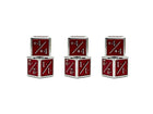 1/+1 & -1/-1 D6 Red Pack of 6 CCG Metal Dice-Alloy Dice-Norse Foundry-Norse Foundry-dungeons & dragons-d&d dice-rpg d6-metal d6-d&d-d6-warpips-pips-perfect for tabletop rpgs