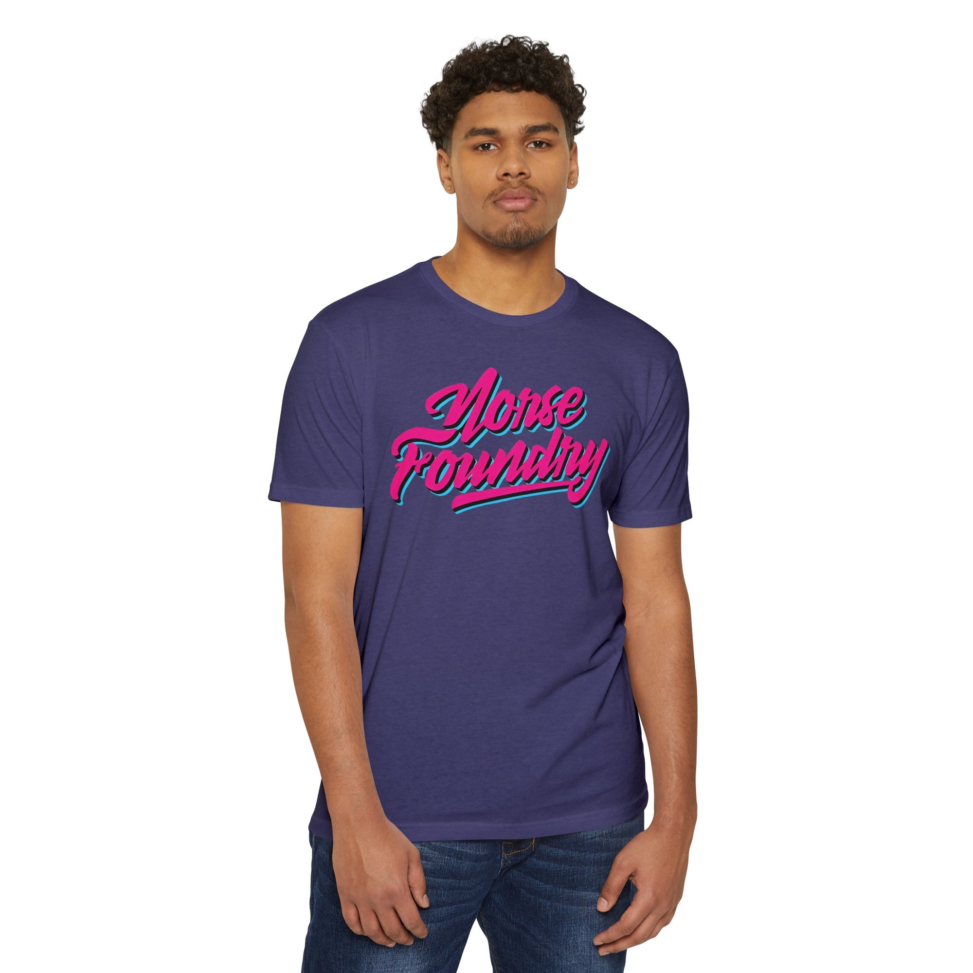 Pink and Blue Retro - Norse Foundry T-Shirt
