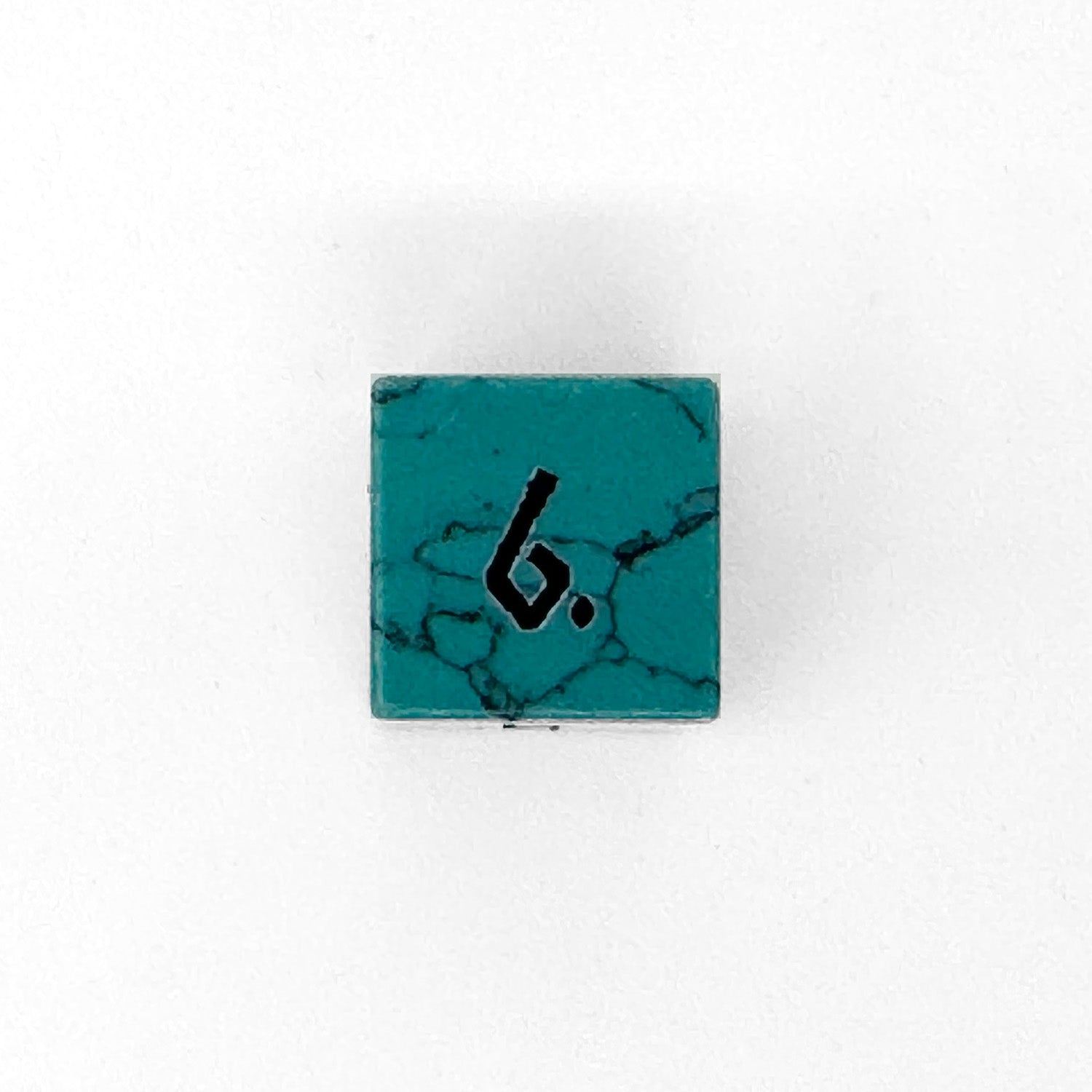 Turquoise - Single D6 Gemstone Dice - NOR 01150