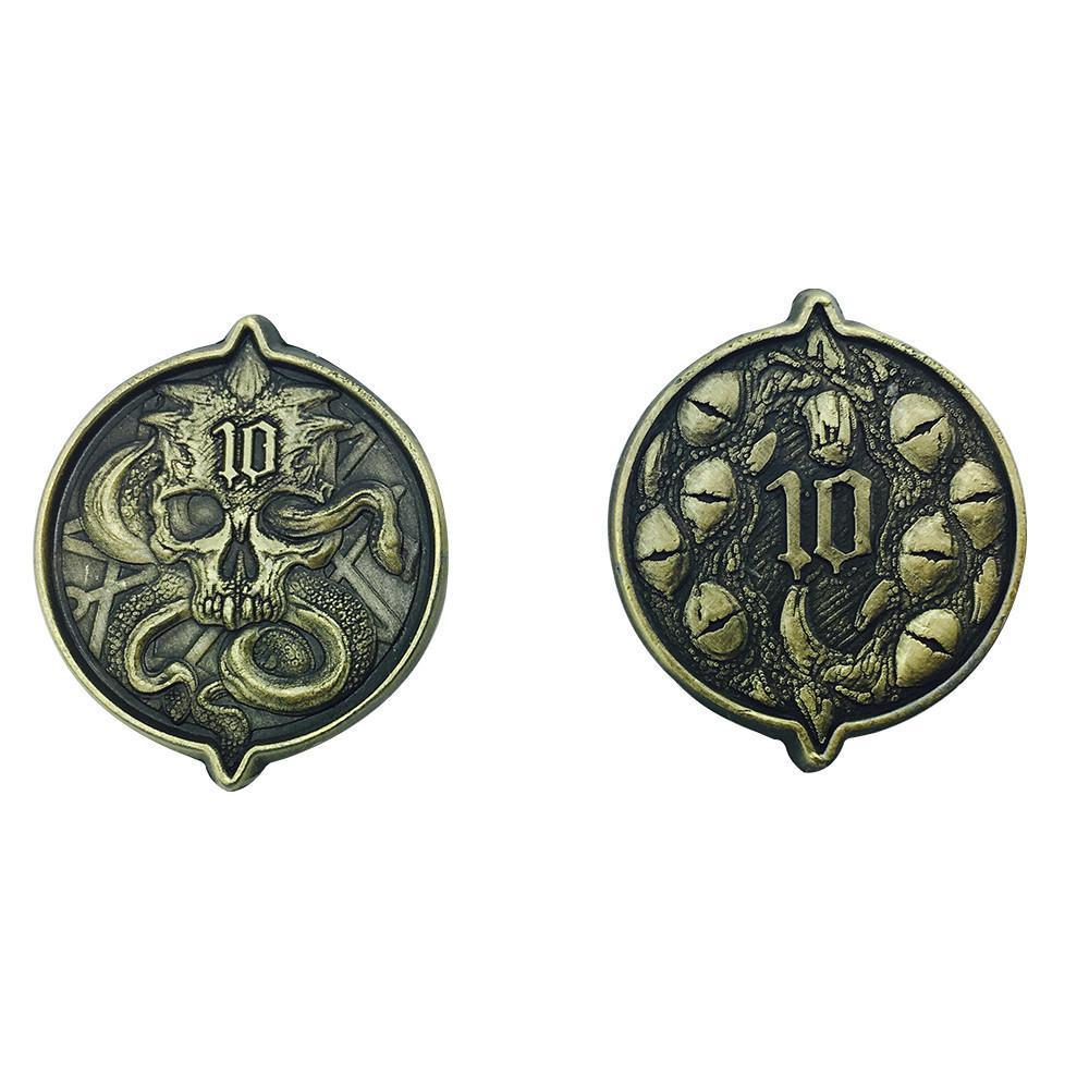 Adventure Coins – Cthulhu Metal Coins Set of 10-Norse Foundry-Norse Foundry-RPG Coins-Metal Coins-DND Coins-TTRPG Coins-dnd accessories-d&d coins