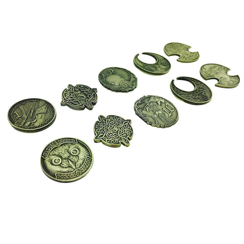 Adventure Coins – Elven Metal Coins Elf Set of 10-Norse Foundry-Norse Foundry-RPG Coins-Metal Coins-DND Coins-TTRPG Coins-dnd accessories-d&d coins