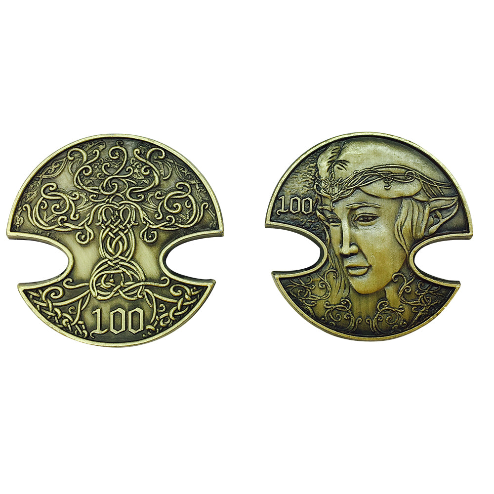 Adventure Coins – Elven Metal Coins Elf Set of 10-Norse Foundry-Norse Foundry-RPG Coins-Metal Coins-DND Coins-TTRPG Coins-dnd accessories-d&d coins