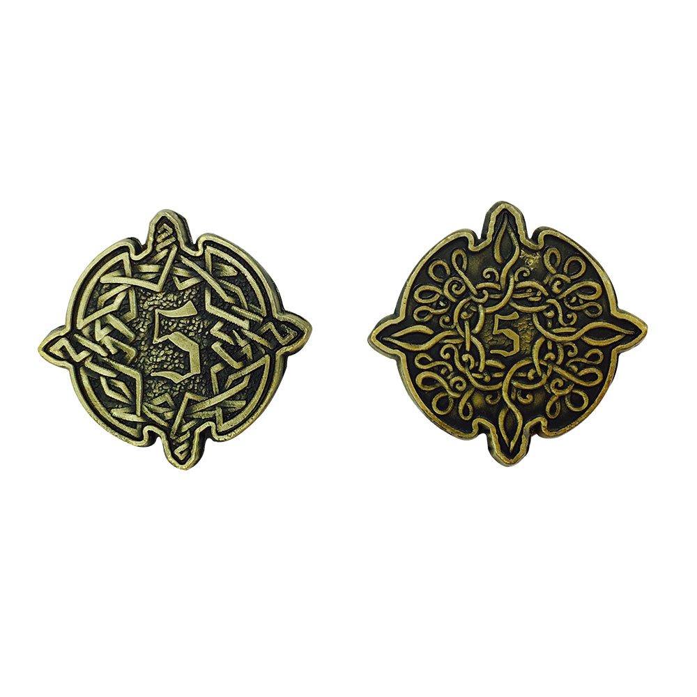 Adventure Coins – Elven Metal Coins Elf Set of 10-Norse Foundry-Norse Foundry-RPG Coins-Metal Coins-DND Coins-TTRPG Coins-dnd accessories-d&d coins