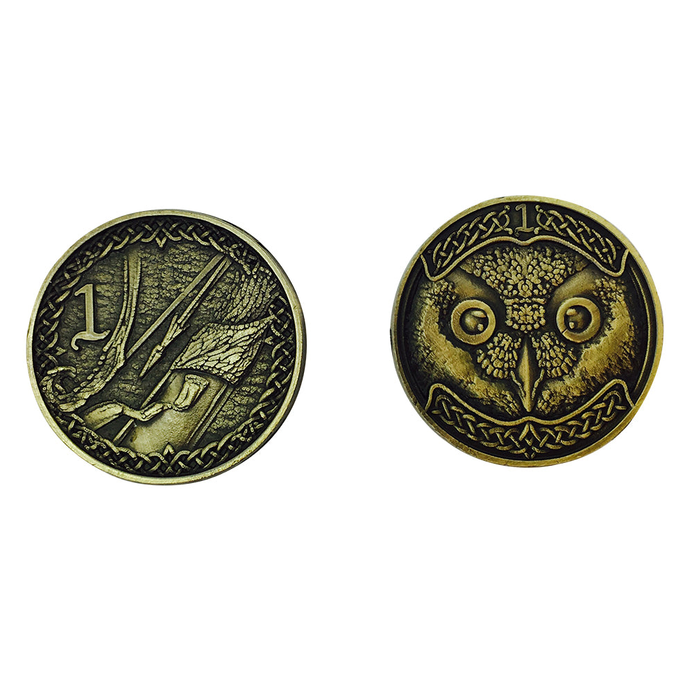 Adventure Coins – Elven Metal Coins Elf Set of 10-Norse Foundry-Norse Foundry-RPG Coins-Metal Coins-DND Coins-TTRPG Coins-dnd accessories-d&d coins