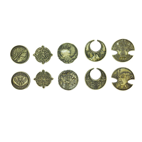 Adventure Coins – Elven Metal Coins Elf Set of 10