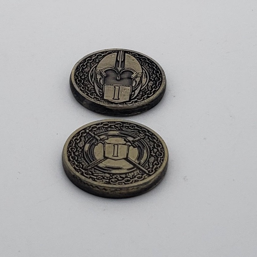 Adventure Coins - Fighter Metal Coins Set of 10-Norse Foundry-Norse Foundry-RPG Coins-Metal Coins-DND Coins-TTRPG Coins-dnd accessories-d&d coins