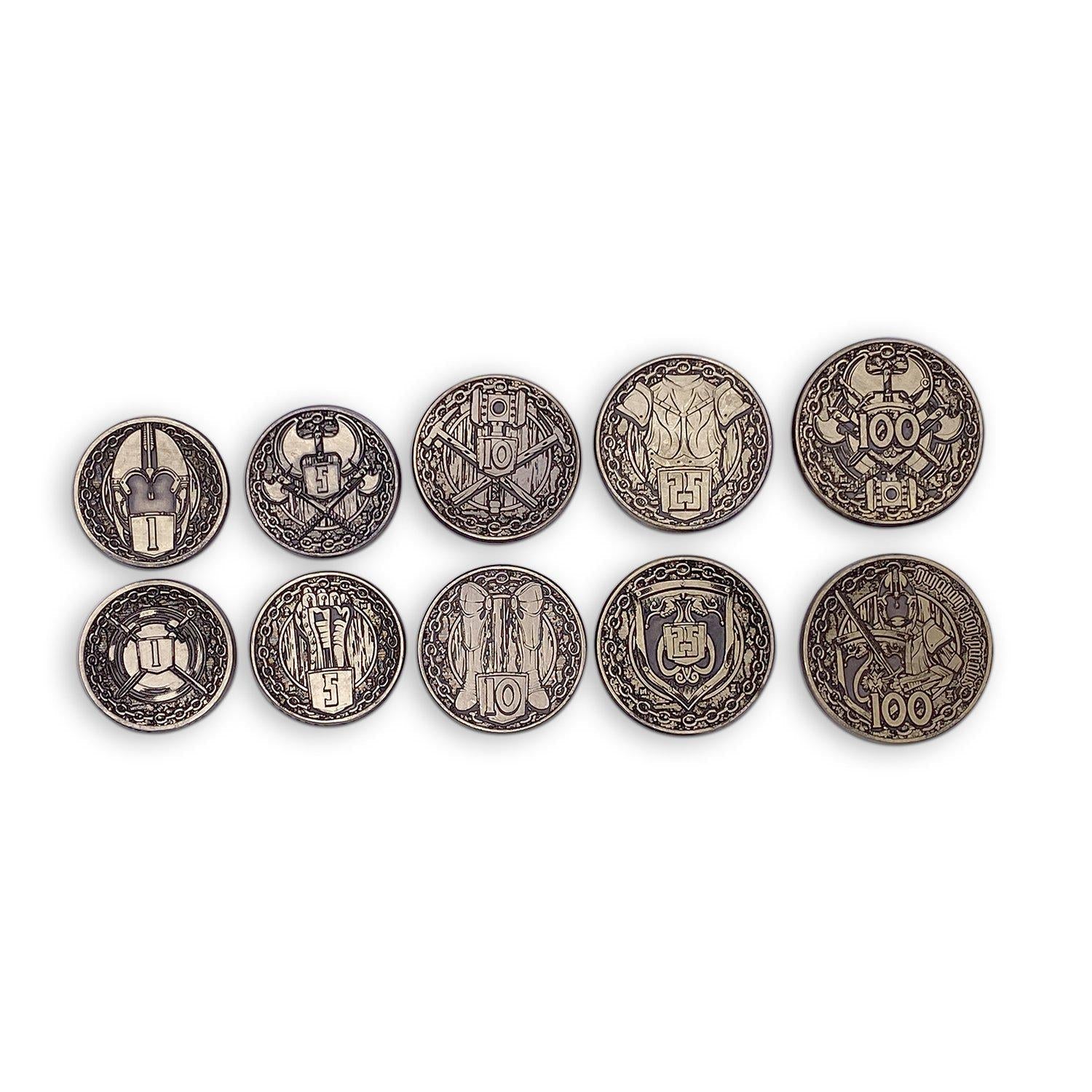Adventure Coins - Fighter Metal Coins Set of 10-Norse Foundry-Norse Foundry-RPG Coins-Metal Coins-DND Coins-TTRPG Coins-dnd accessories-d&d coins
