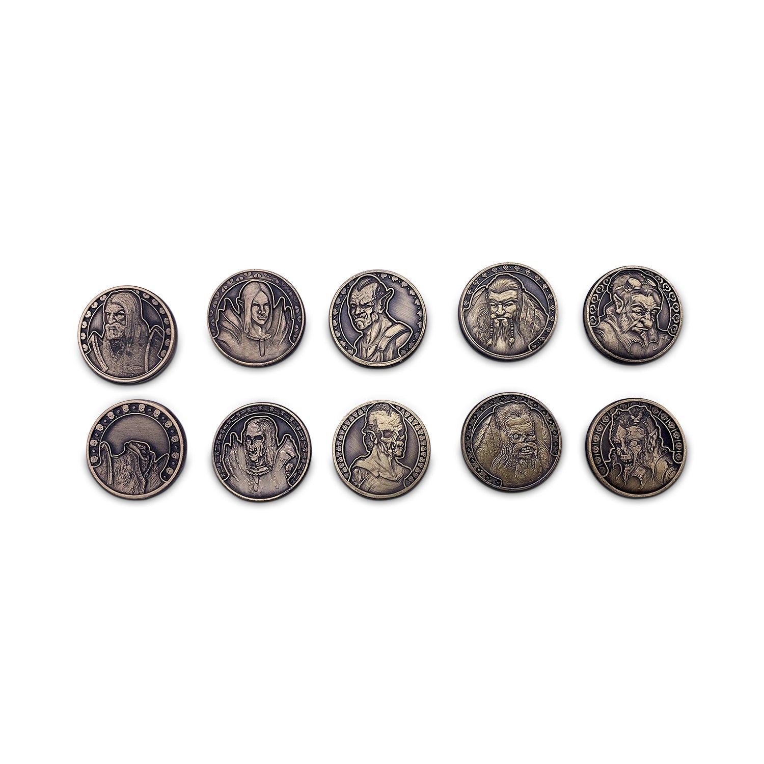 Adventure Coins - Life or Death Coins Set of 10-Norse Foundry-Norse Foundry-RPG Coins-Metal Coins-DND Coins-TTRPG Coins-dnd accessories-d&d coins