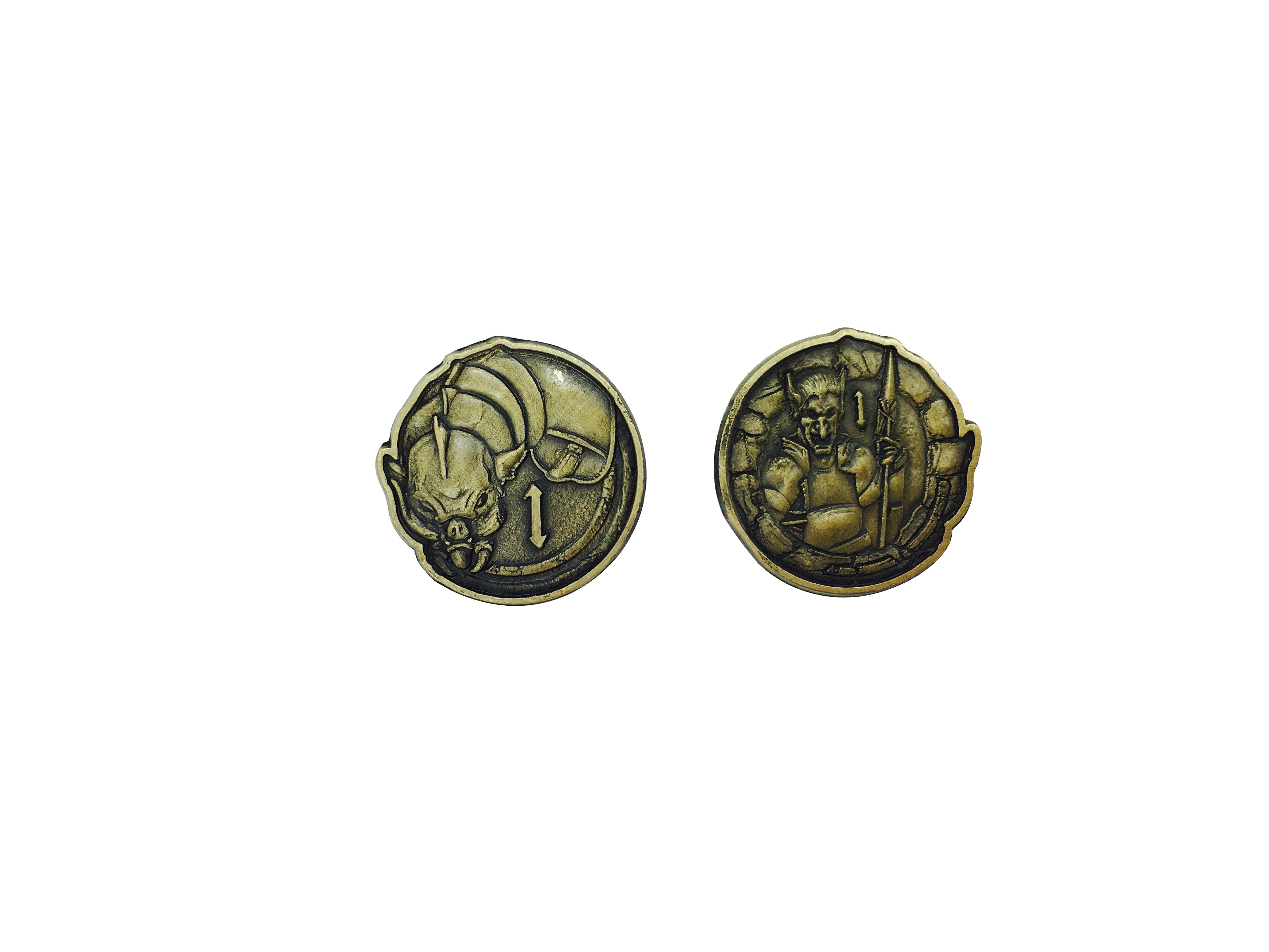 Adventure Coins – Orc and Goblins Metal Coins Set of 10-Coins-Norse Foundry-RPG Coins-Metal Coins-D&D Coins-TTRPG Coins-d&d accessories-dnd coins