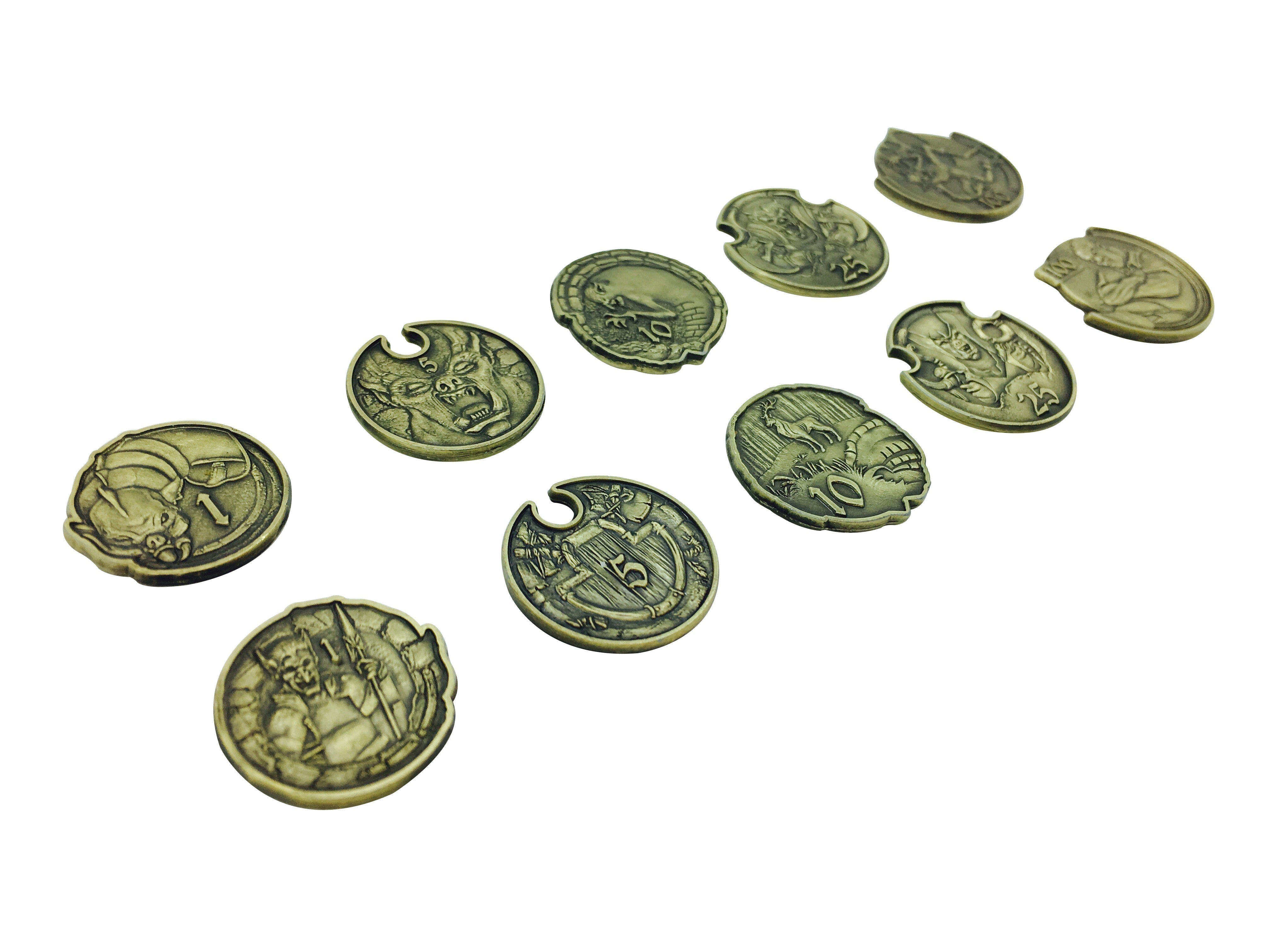 Adventure Coins – Orc and Goblins Metal Coins Set of 10-Norse Foundry-Norse Foundry-RPG Coins-Metal Coins-DND Coins-TTRPG Coins-dnd accessories-d&d coins