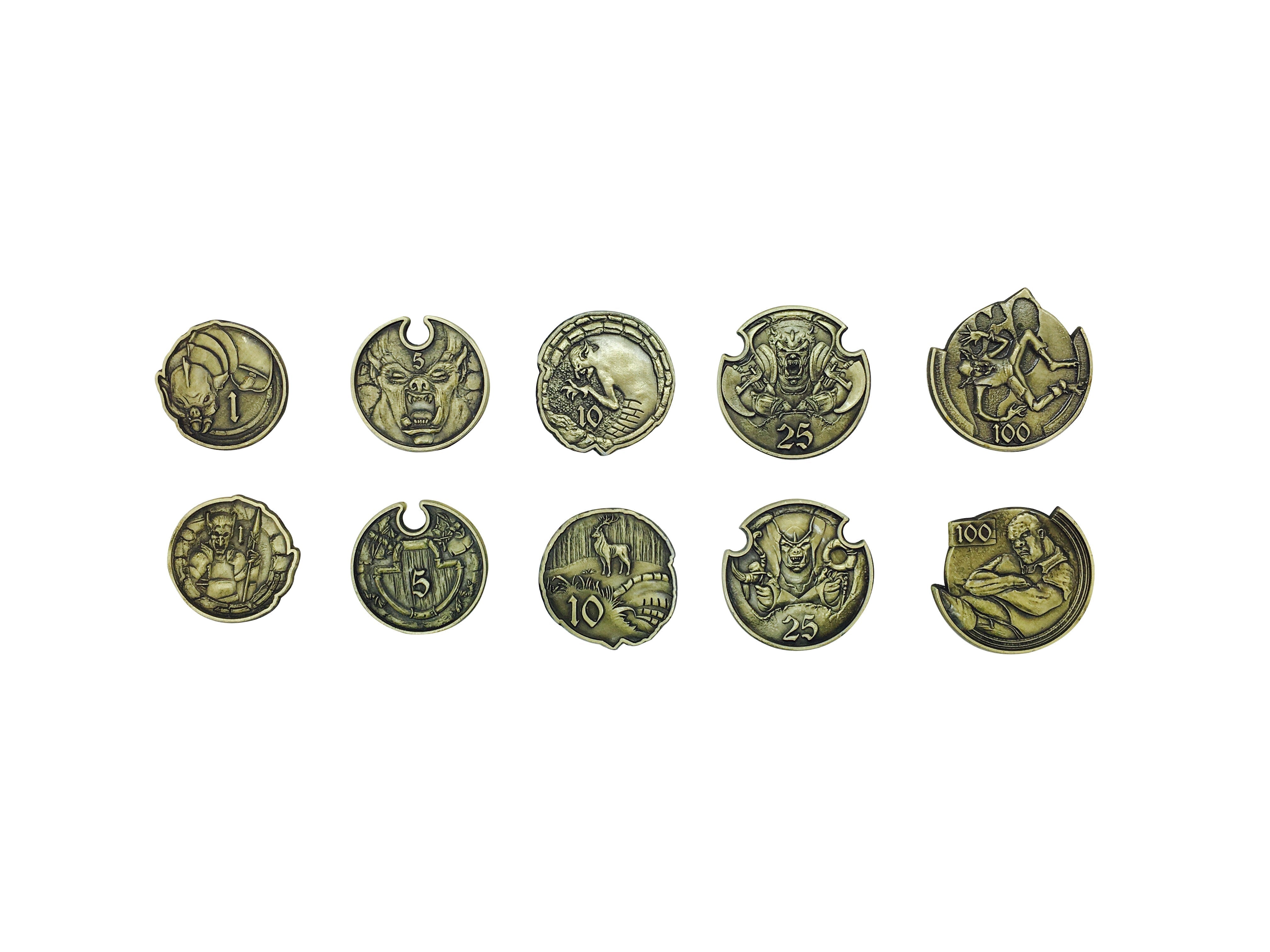 Adventure Coins – Orc and Goblins Metal Coins Set of 10-Norse Foundry-Norse Foundry-RPG Coins-Metal Coins-DND Coins-TTRPG Coins-dnd accessories-d&d coins