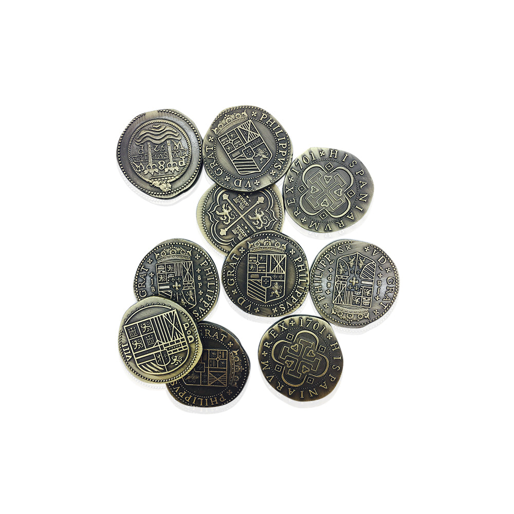 Adventure Coins – Pirate Doubloon Metal Coins Variety Pack Set of 10 Historical-Norse Foundry-Norse Foundry-RPG Coins-Metal Coins-DND Coins-TTRPG Coins-dnd accessories-d&d coins