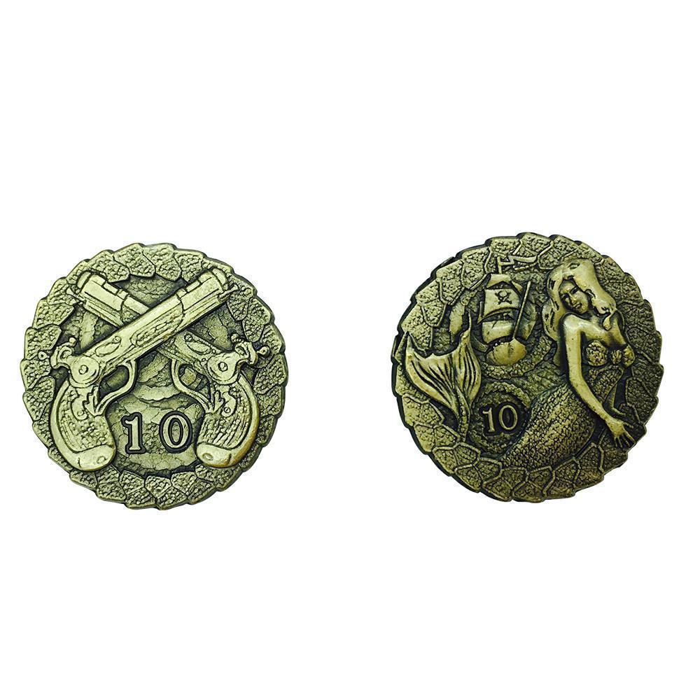 Large Metal Pirate Coins - 36 Bronze, Silver, Gold & Rose Large Metal Pirate Coins - 36 Bronze, Silver, Gold & Rose